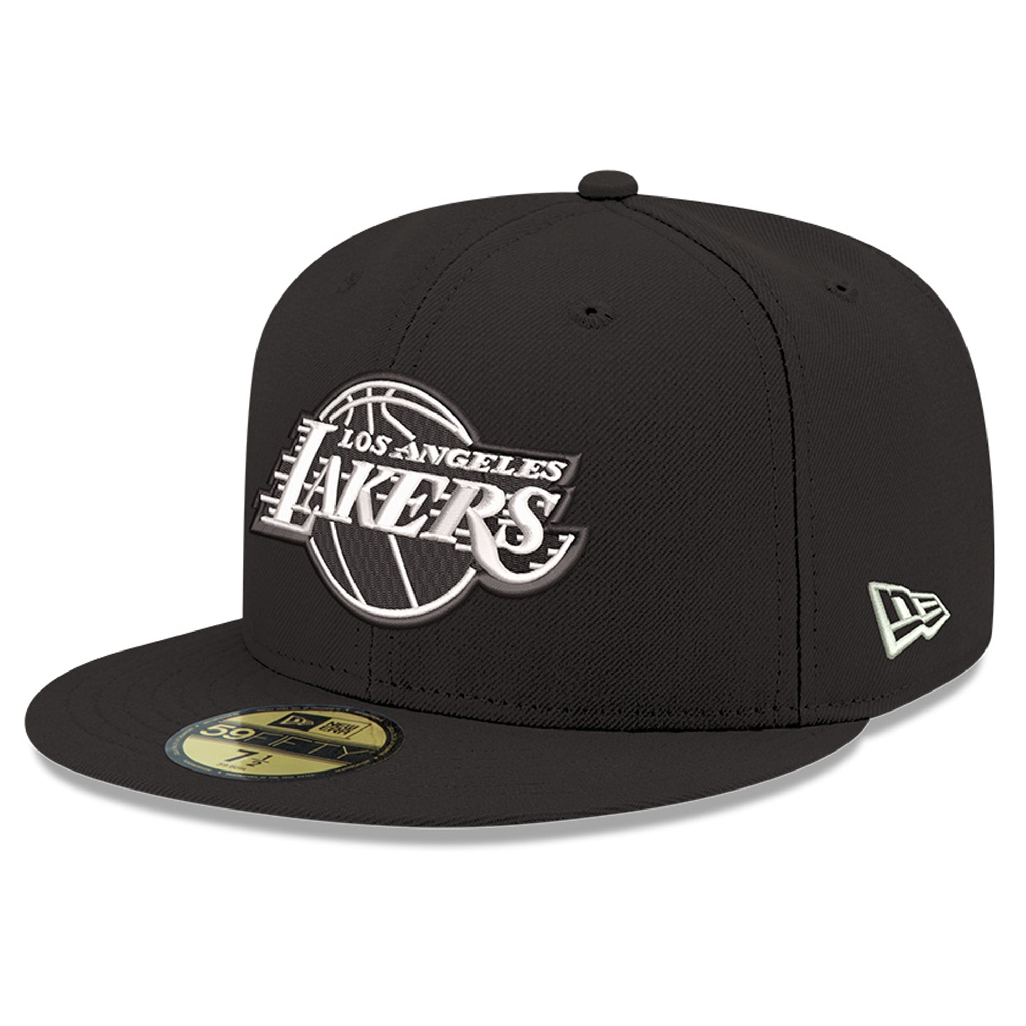 Men's Los Angeles Lakers New Era Black 59FIFTY Fitted Hat