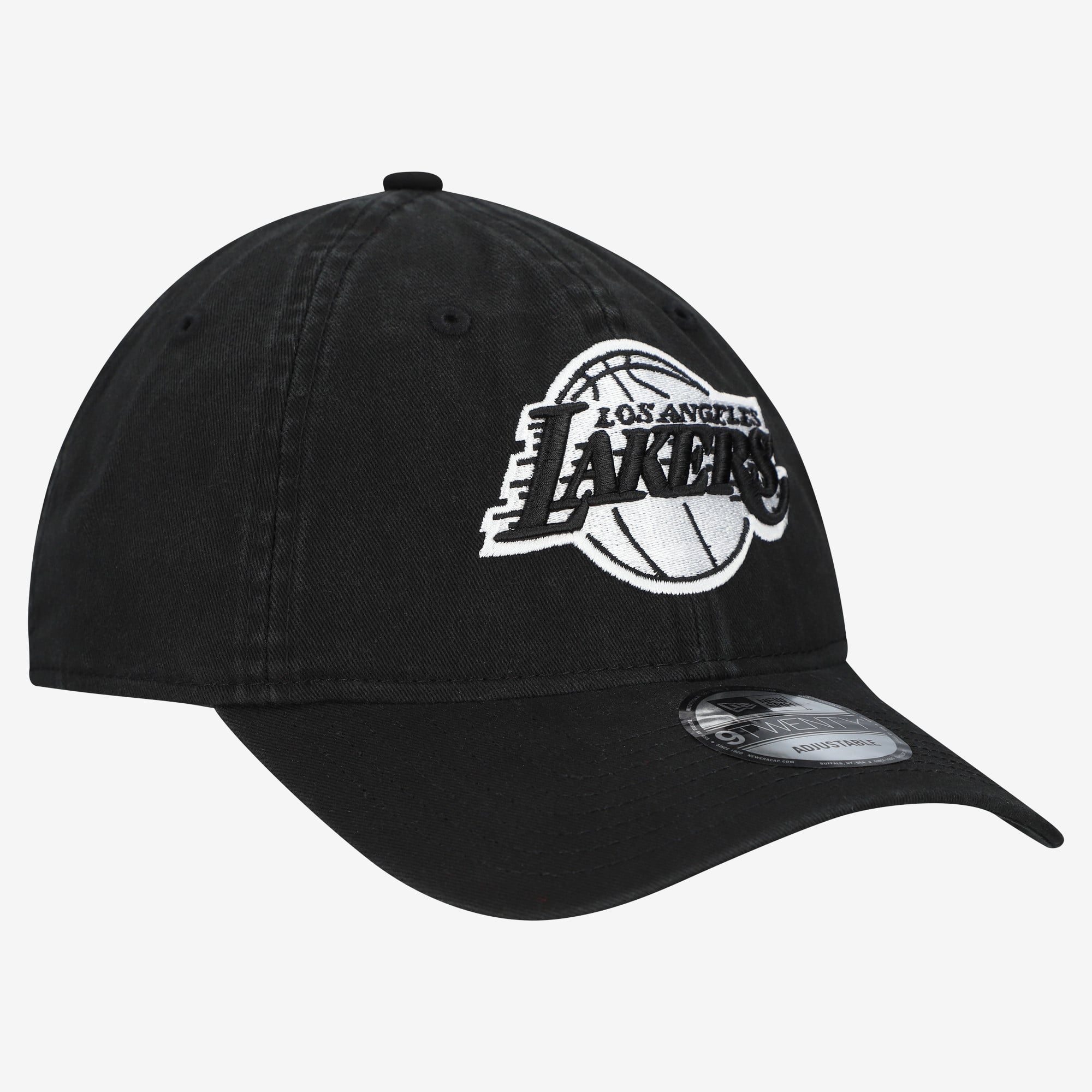 Men's New Era Black Los Angeles Lakers 9TWENTY Adjustable Hat