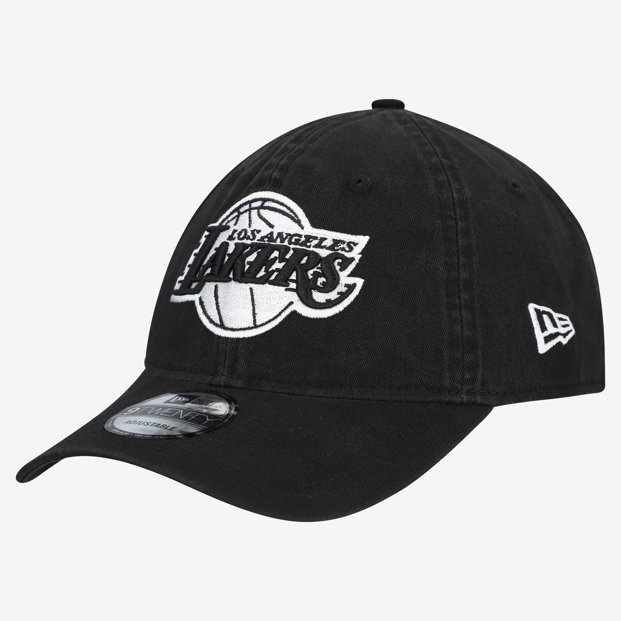 Men's New Era Black Los Angeles Lakers 9TWENTY Adjustable Hat