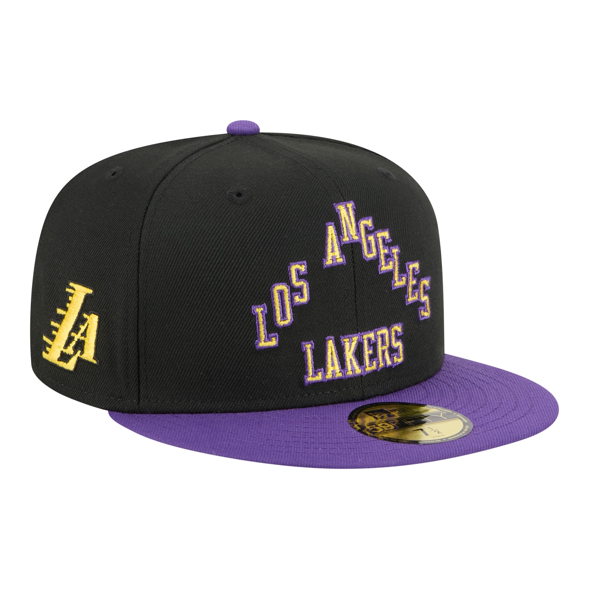 Men's New Era Black Los Angeles Lakers City Edition 59FIFTY Fitted Hat