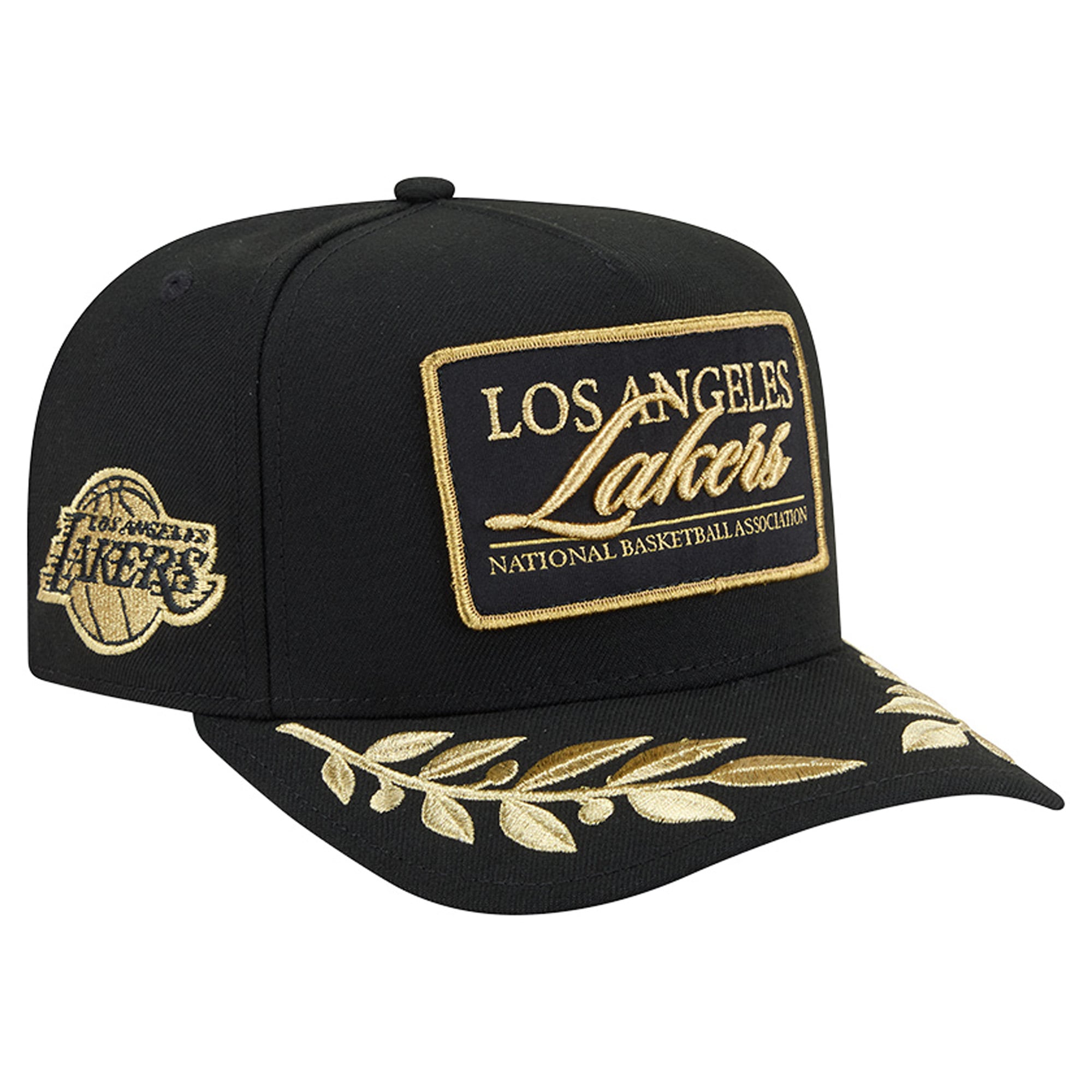 Casquette snapback New Era 9FIFTY Golden Los Angeles Lakers noire pour homme