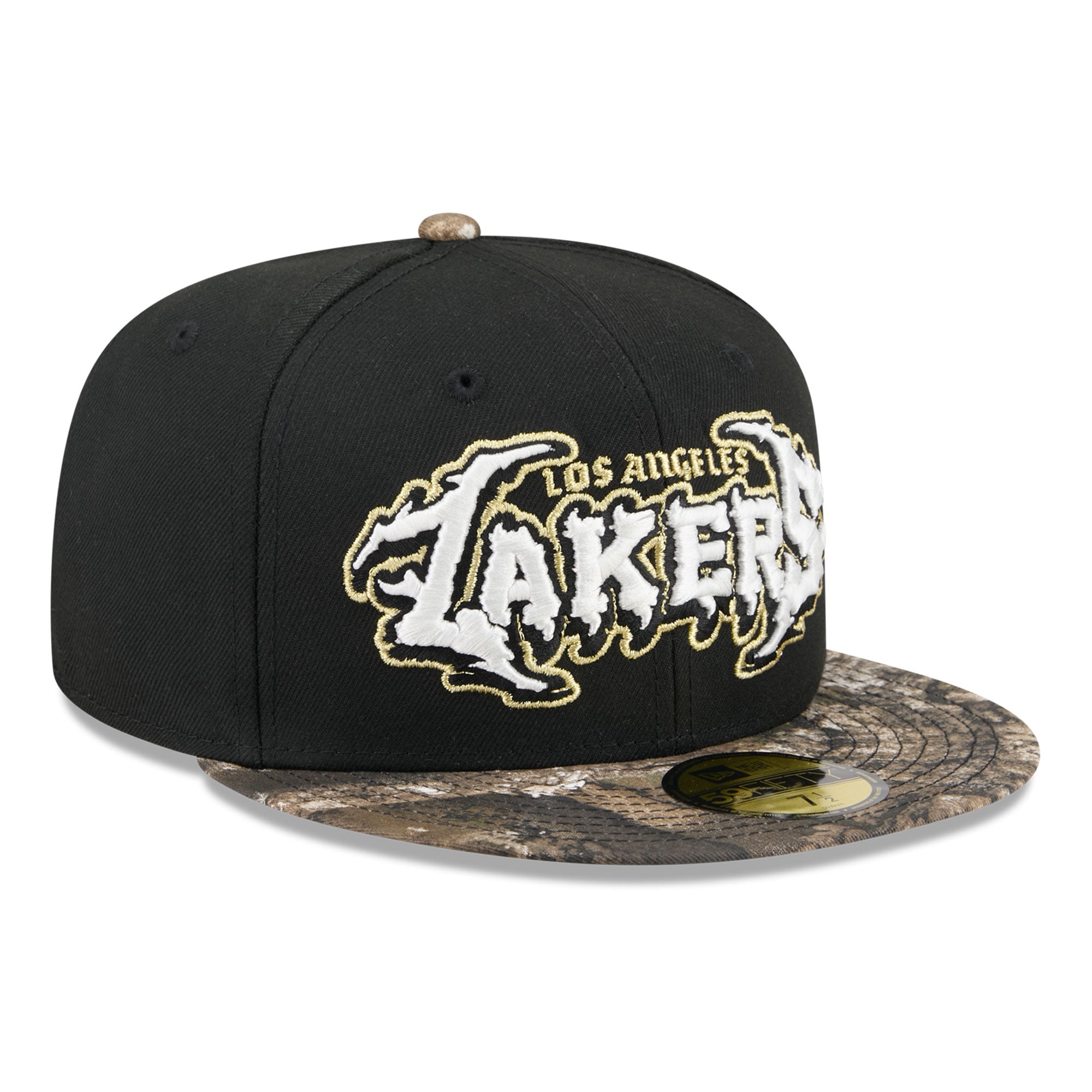 Men's New Era  Black Los Angeles Lakers Thrilla 59FIFTY Fitted Hat
