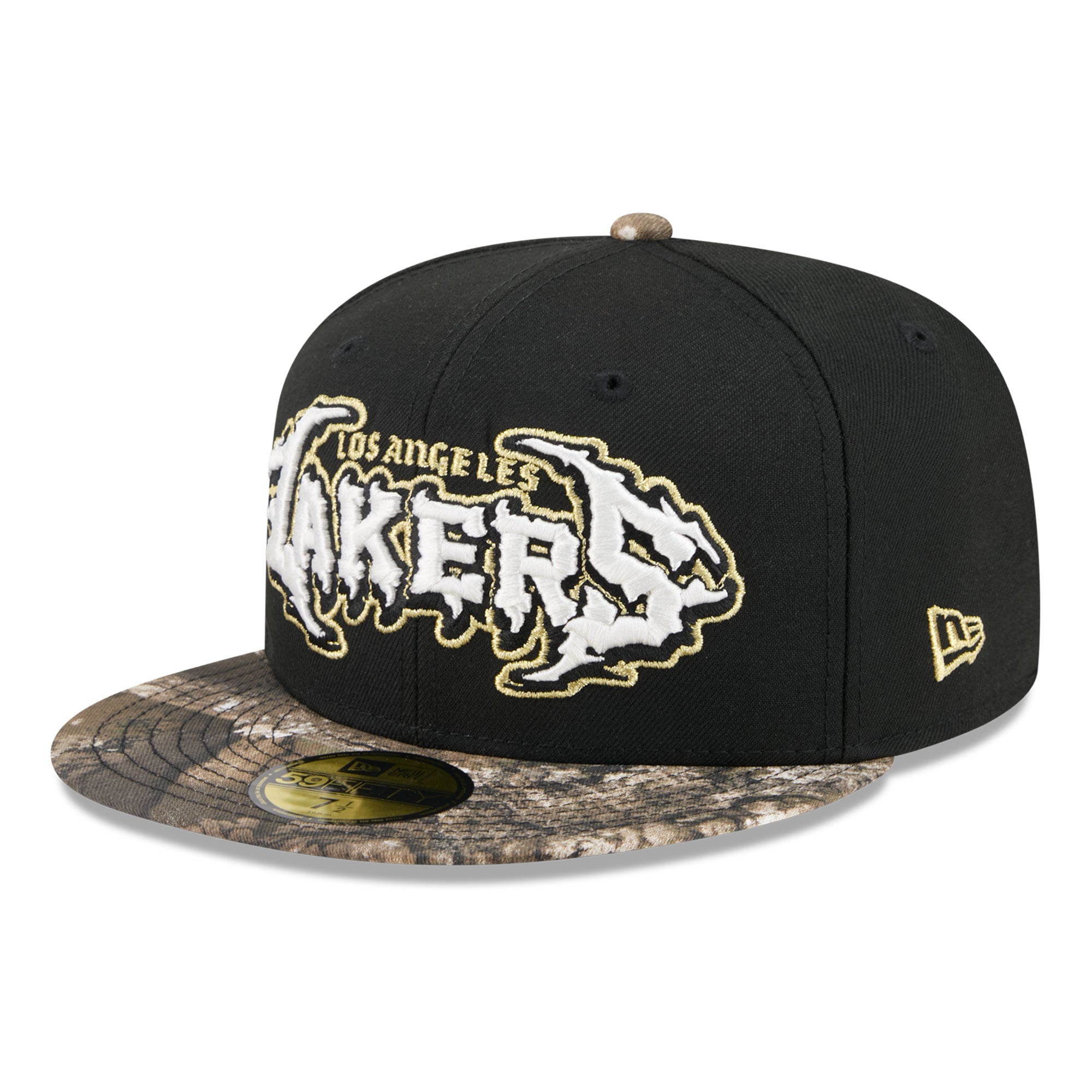 Men's New Era  Black Los Angeles Lakers Thrilla 59FIFTY Fitted Hat