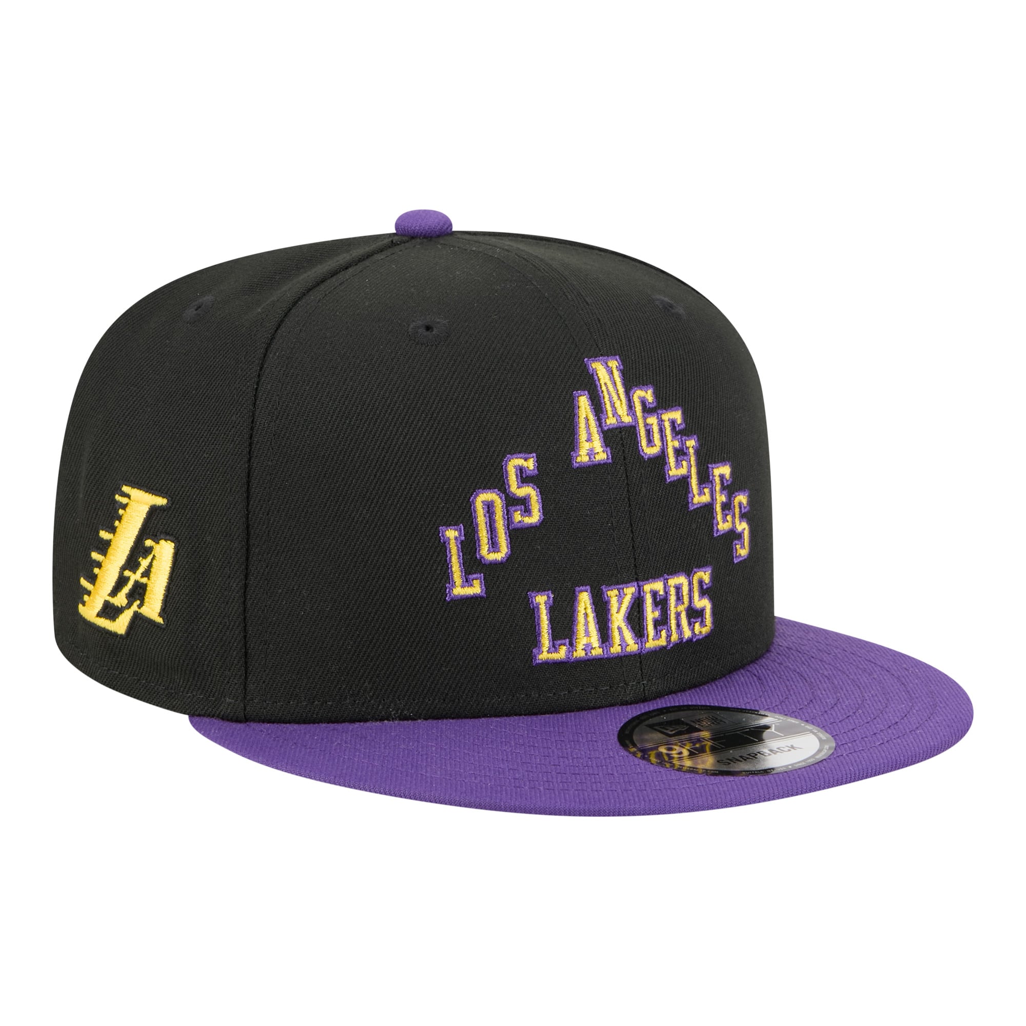 Men's New Era Black/Purple Los Angeles Lakers City Edition 9FIFTY Snapback Hat