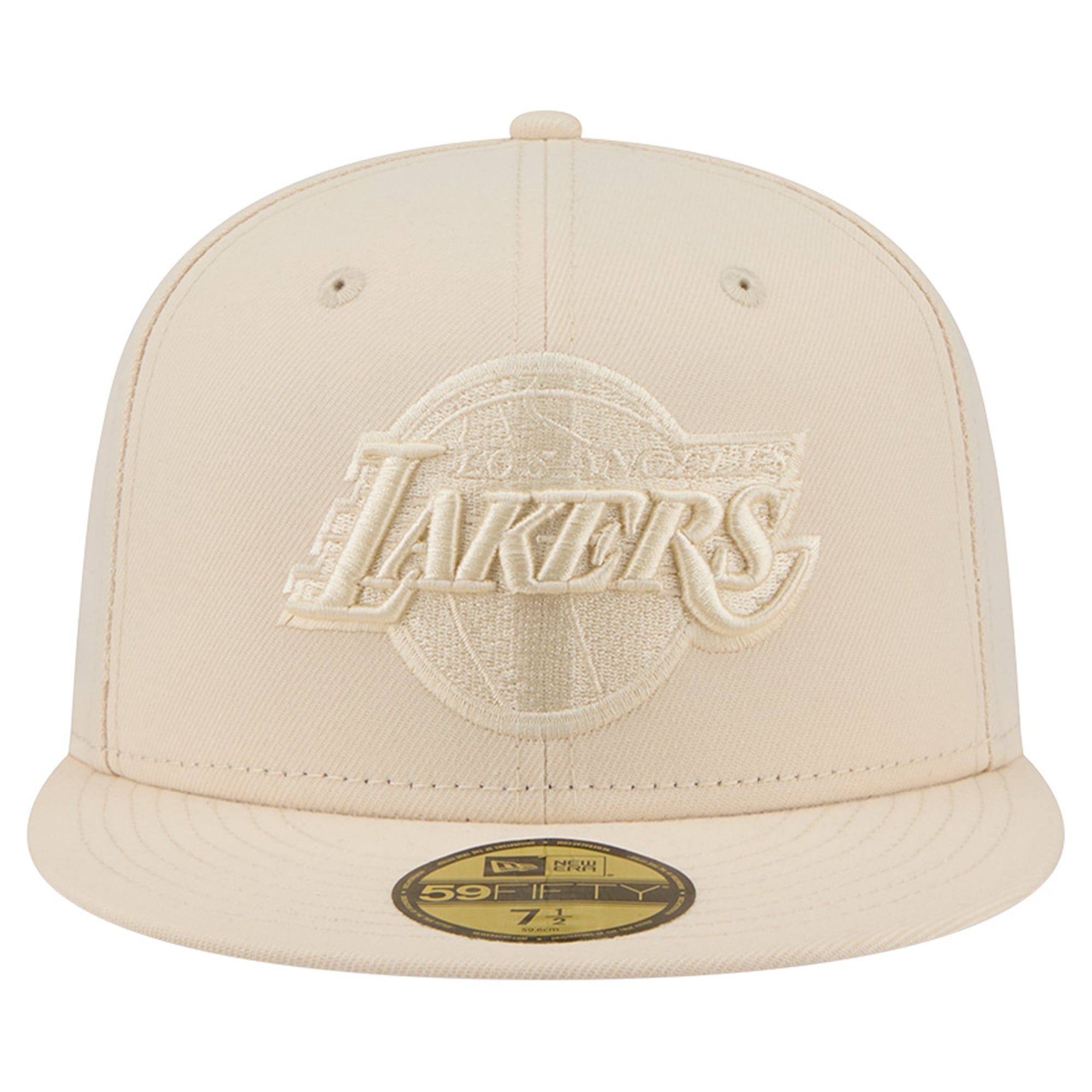 Casquette ajustée New Era crème Los Angeles Lakers 59FIFTY pour homme