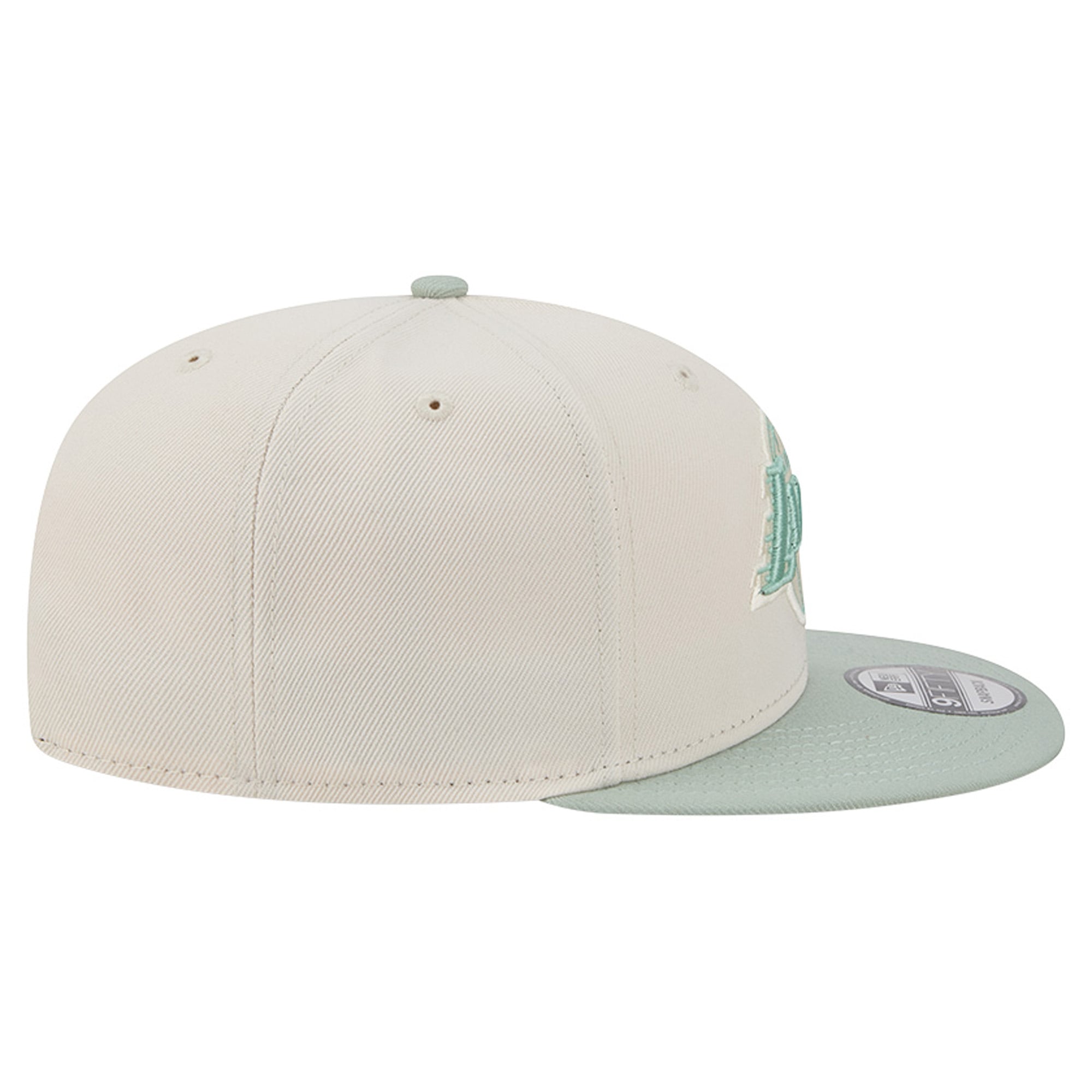 Casquette snapback New Era 9FIFTY pour homme, coloris crème/vert clair, Los Angeles Lakers.