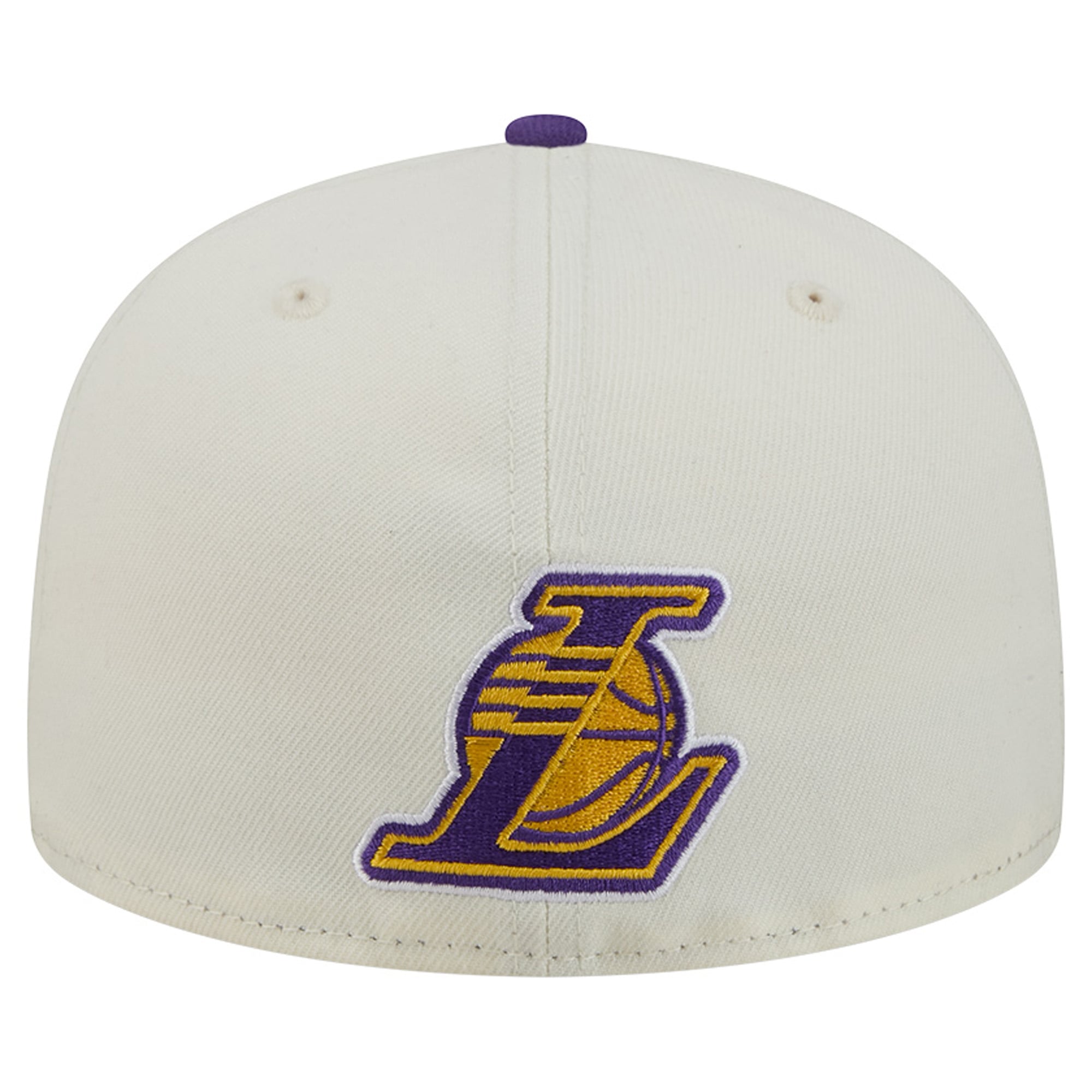 Casquette ajustée New Era Deceptor 59FIFTY crème/violette pour homme, Los Angeles Lakers