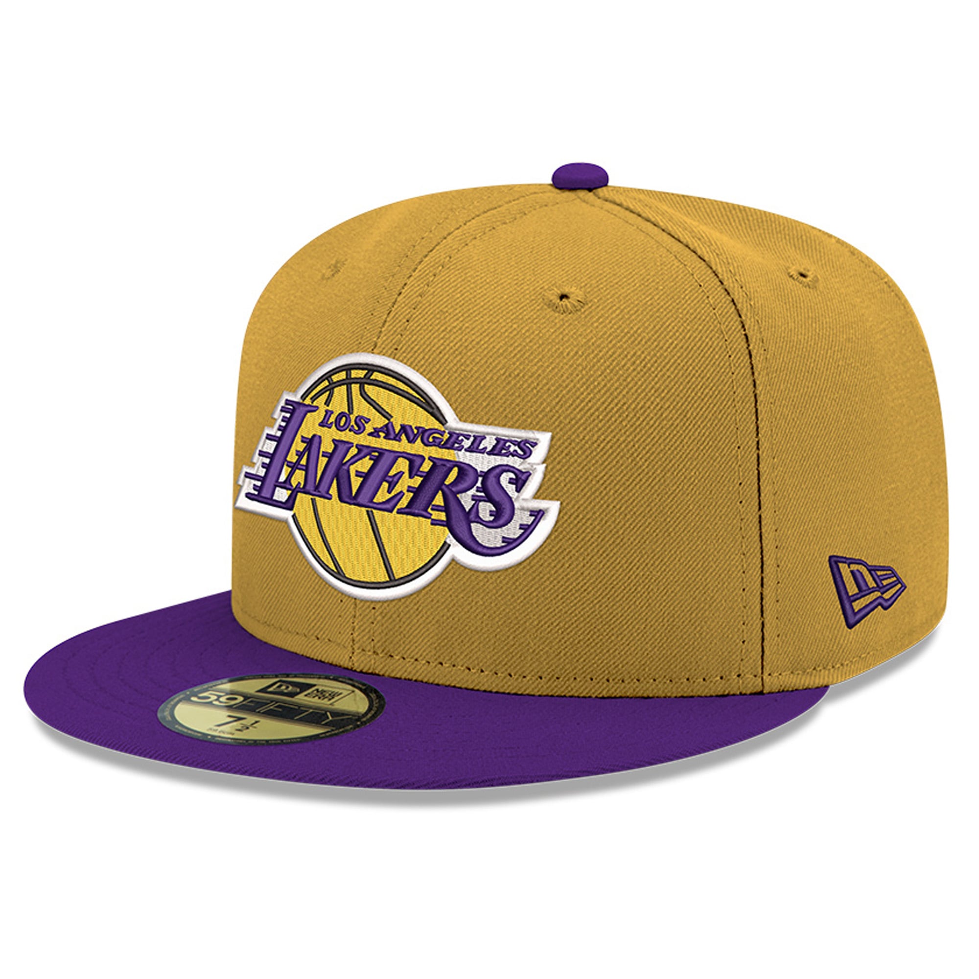 Men's Los Angeles Lakers New Era Gold Two-Tone 59FIFTY Fitted Hat