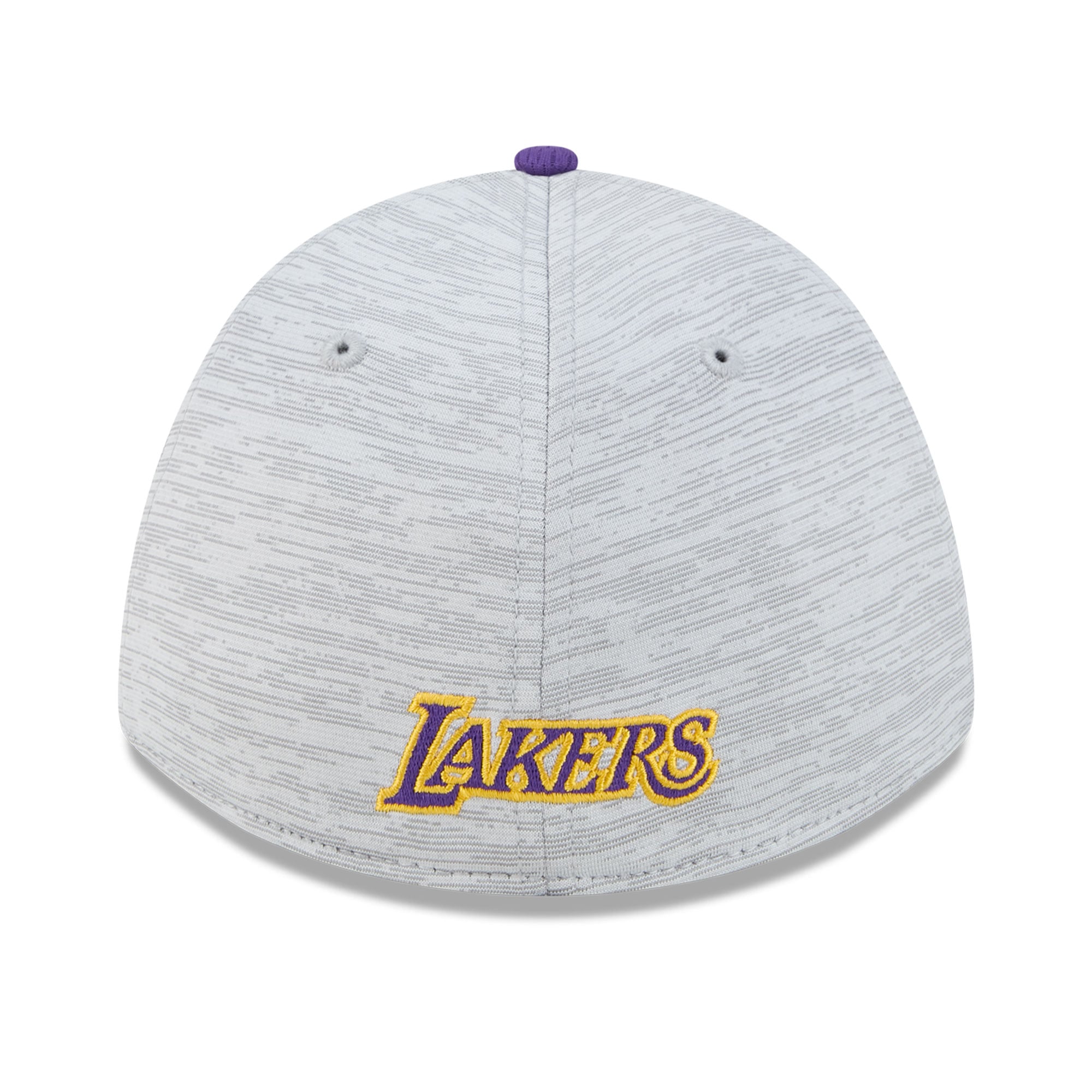 Men's New Era  Gray Los Angeles Lakers 39THIRTY M-Crown Tech Stretch Hat