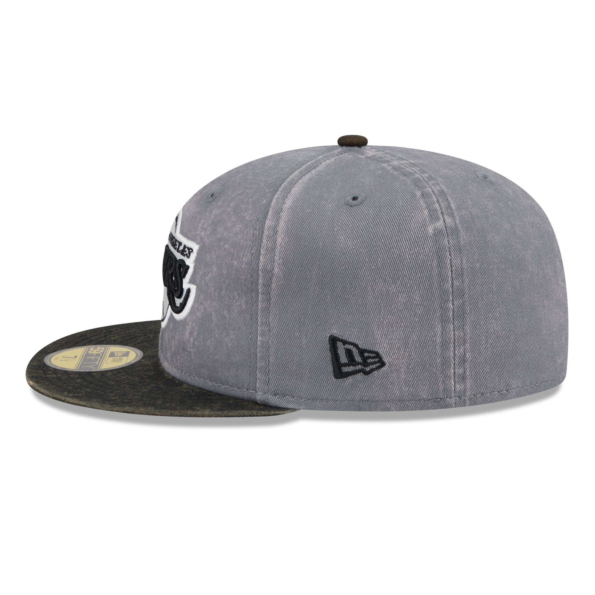 Men's New Era Gray/Black Los Angeles Lakers Washed 59FIFTY Fitted Hat