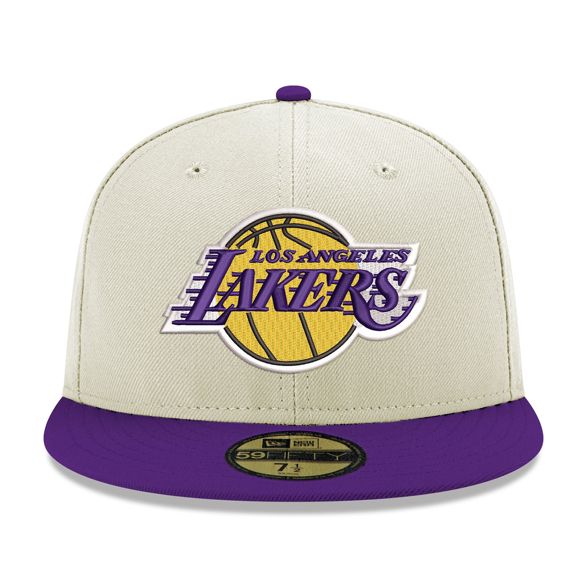 Men's New Era  Gray/Purple Los Angeles Lakers Chrome 59FIFTY Fitted Hat