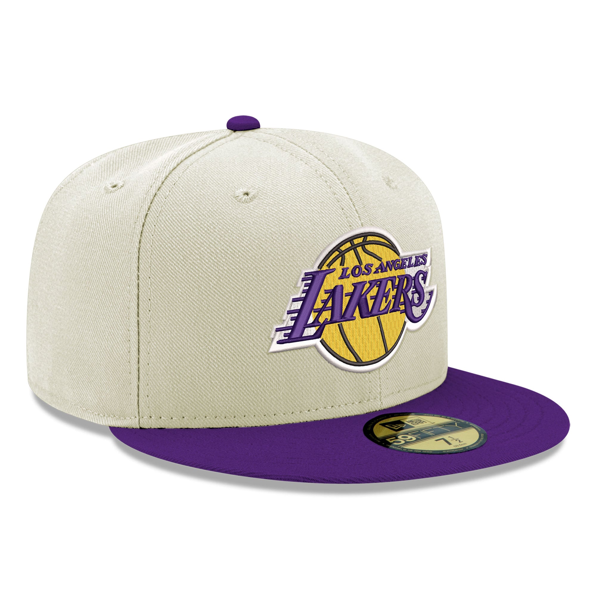 Men's New Era  Gray/Purple Los Angeles Lakers Chrome 59FIFTY Fitted Hat
