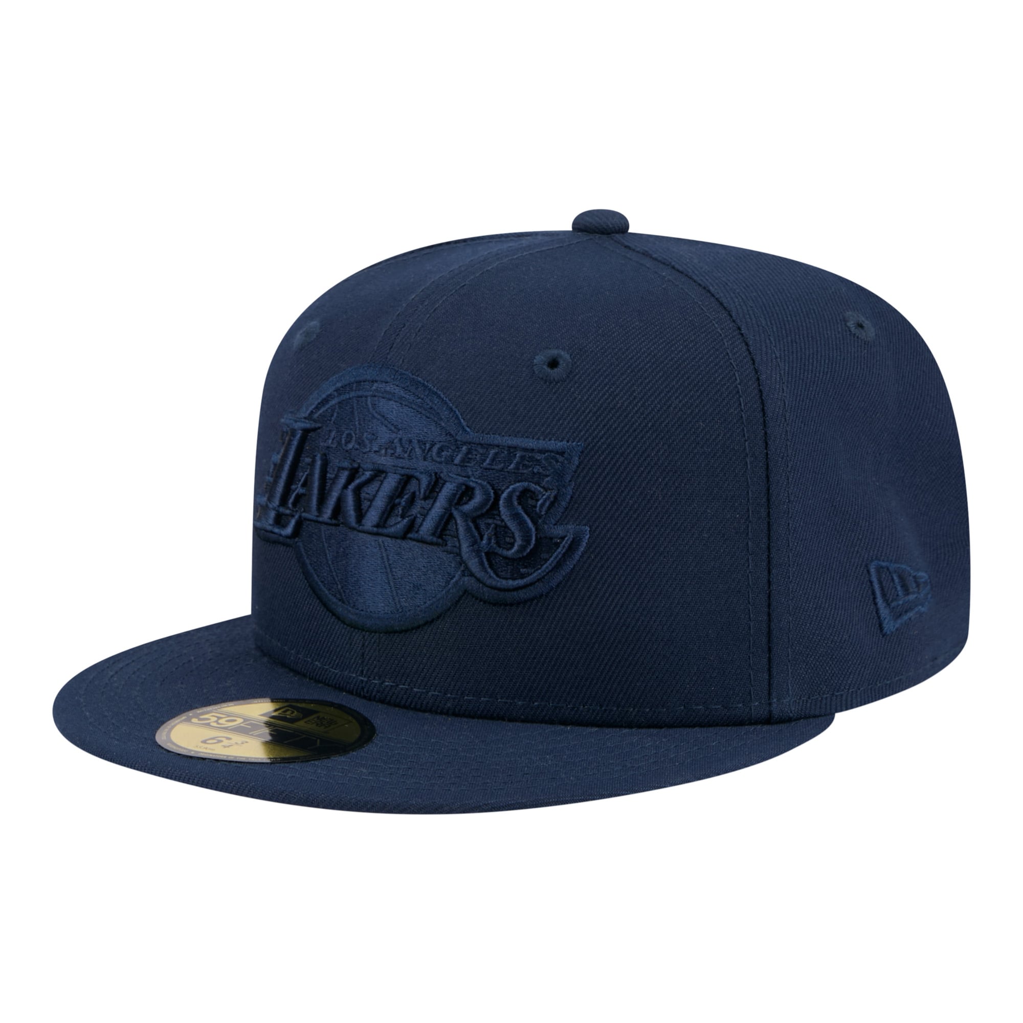 Men's Los Angeles Lakers New Era Navy Tonal Color Pack 59FIFTY Fitted Hat