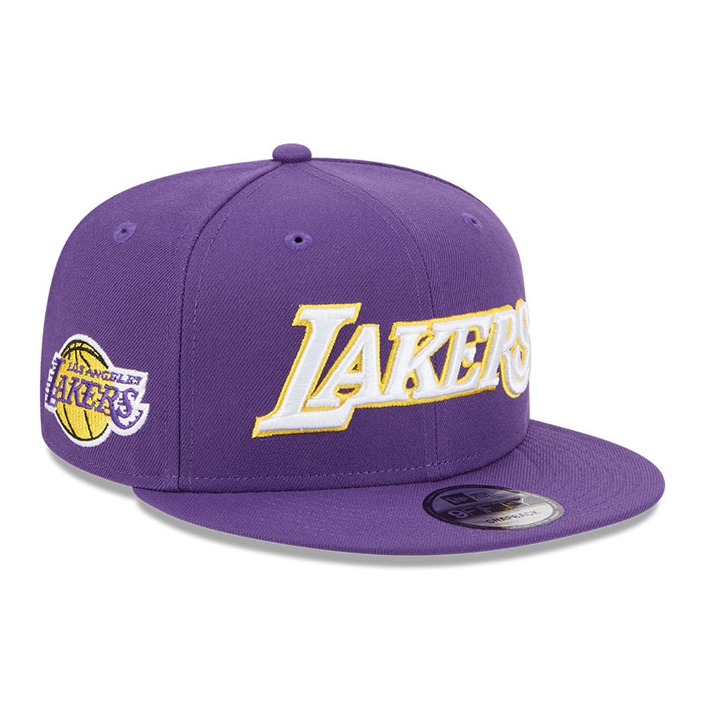 Men's Los Angeles Lakers New Era Purple Jersey Hook Statement Edition 9FIFTY Snapback Hat