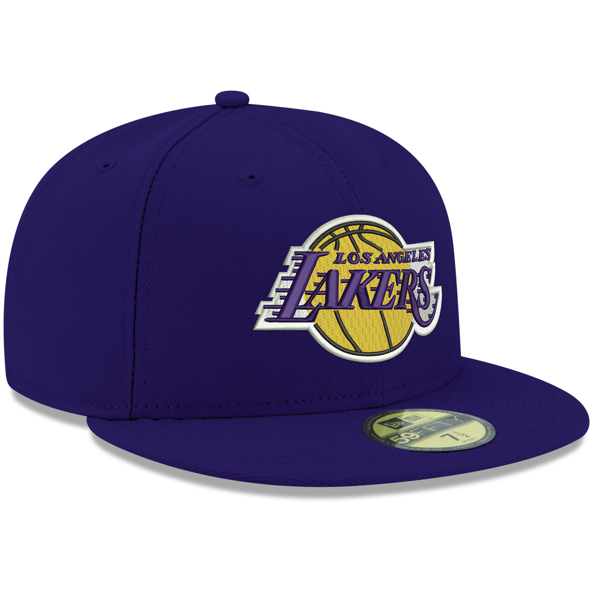 Casquette ajustée 59FIFTY pour homme de la couleur officielle l'équipe Los Angeles Lakers New Era violette