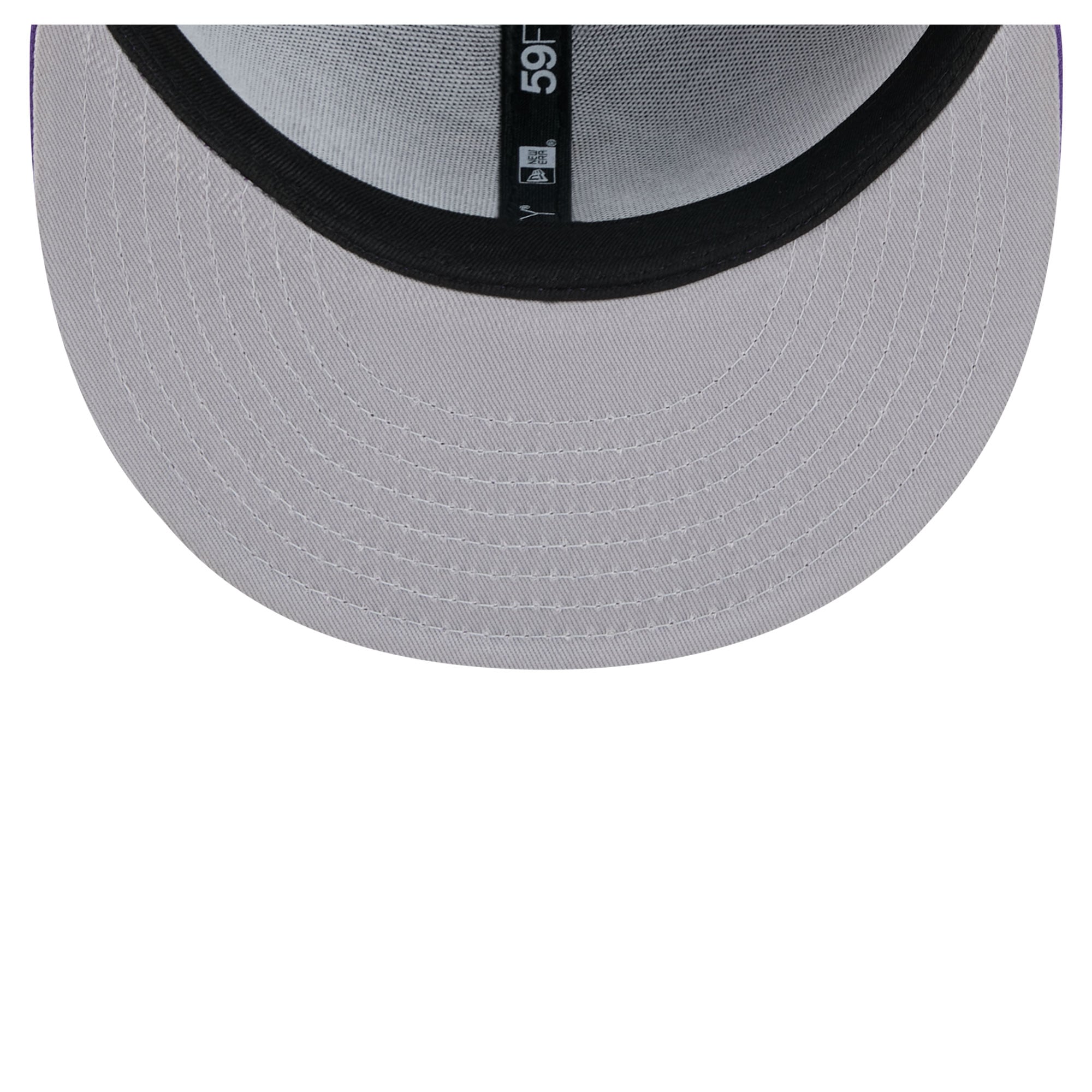 Casquette ajustée New Era 59FIFTY violette pour homme, motif bannière rose des Los Angeles Lakers