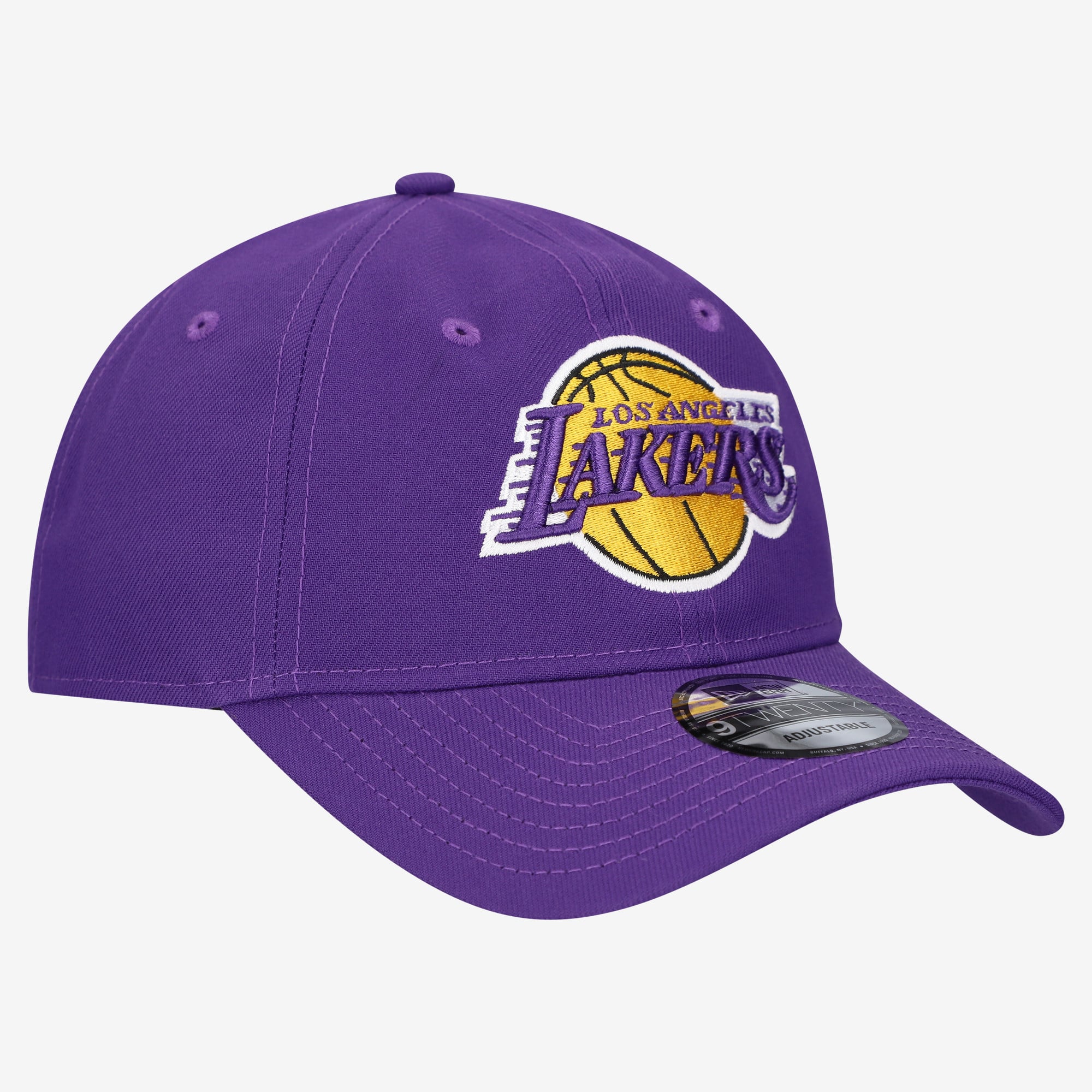 Casquette ajustable New Era violette Los Angeles Lakers Team 9TWENTY pour homme