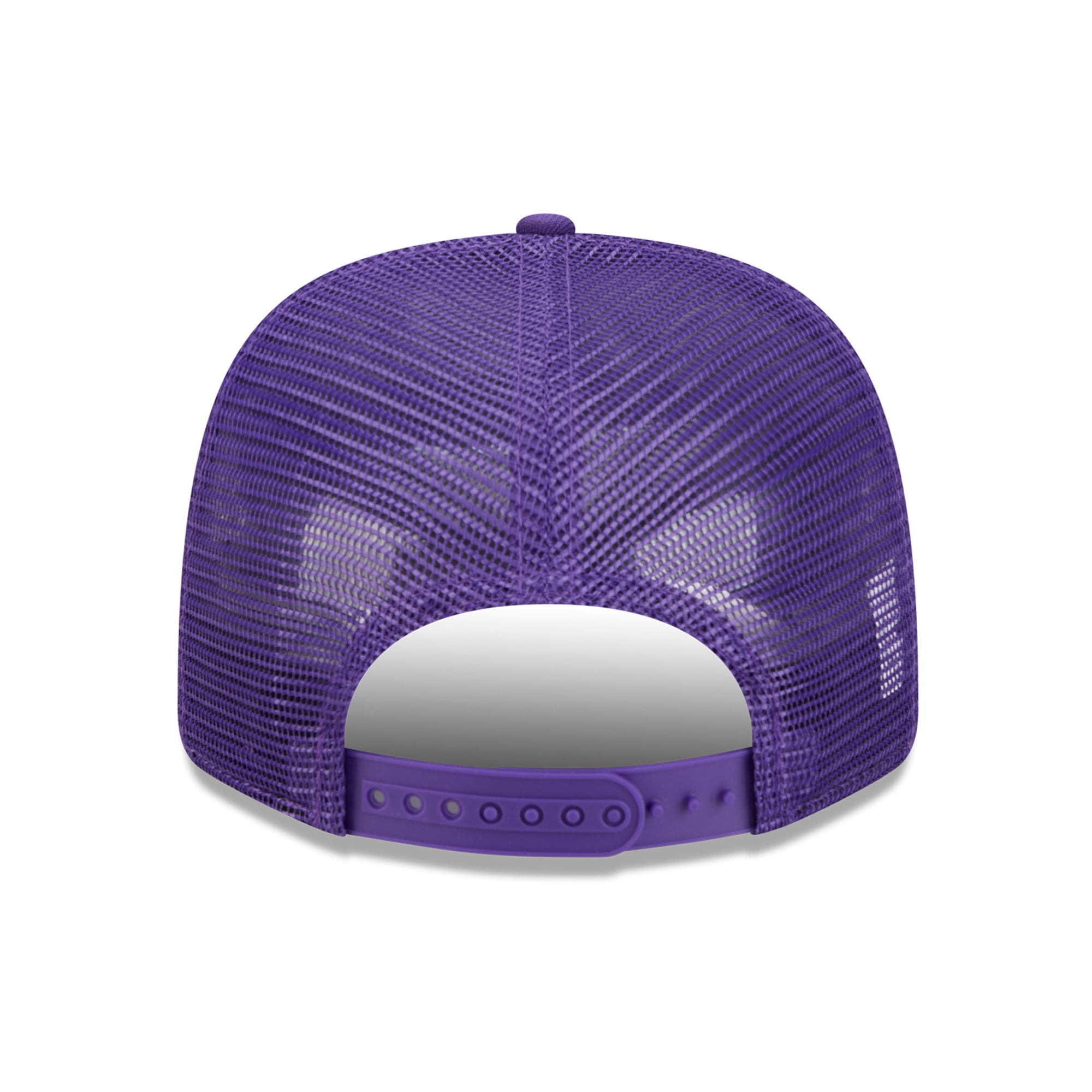 Casquette trucker ajustable New Era pour homme, modèle Los Angeles Lakers, violette, couleur ton sur ton 9SEVENTY