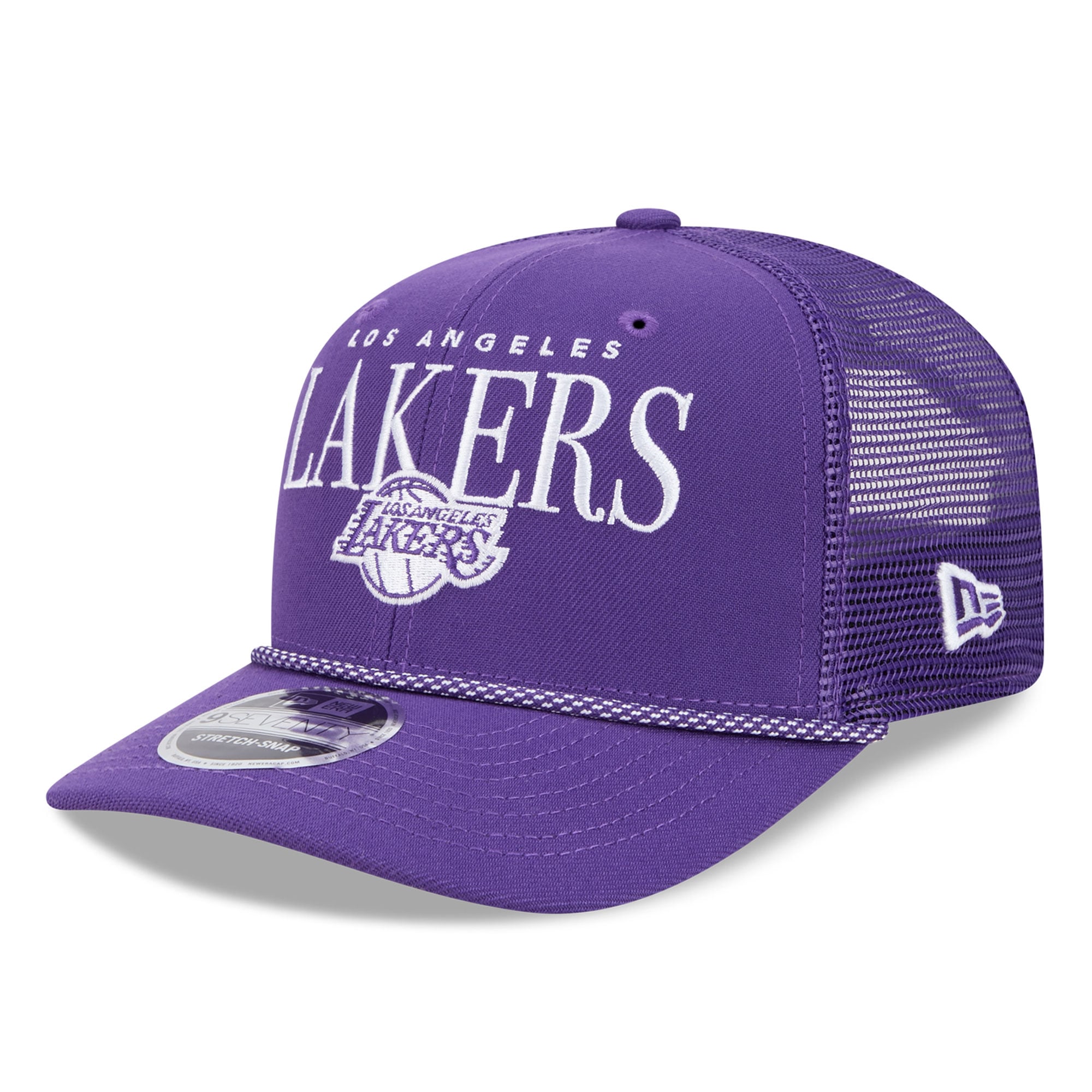 Men's New Era Purple Los Angeles Lakers Tonal 9SEVENTY Adjustable Trucker Hat