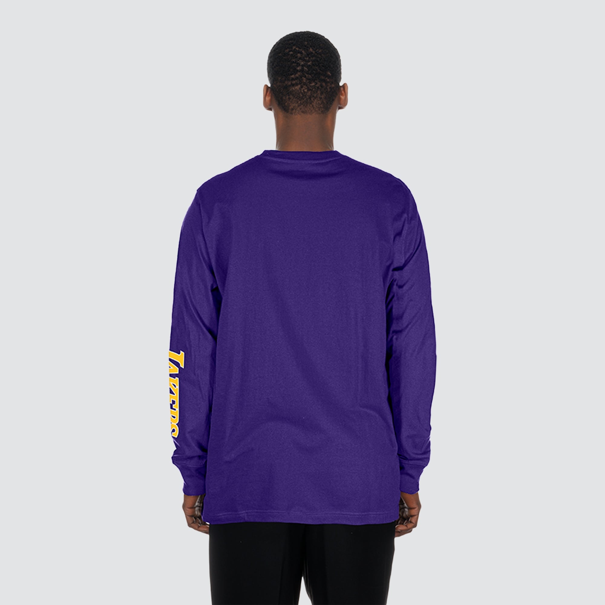T-shirt à manches longues New Era violet Los Angeles Lakers pour homme