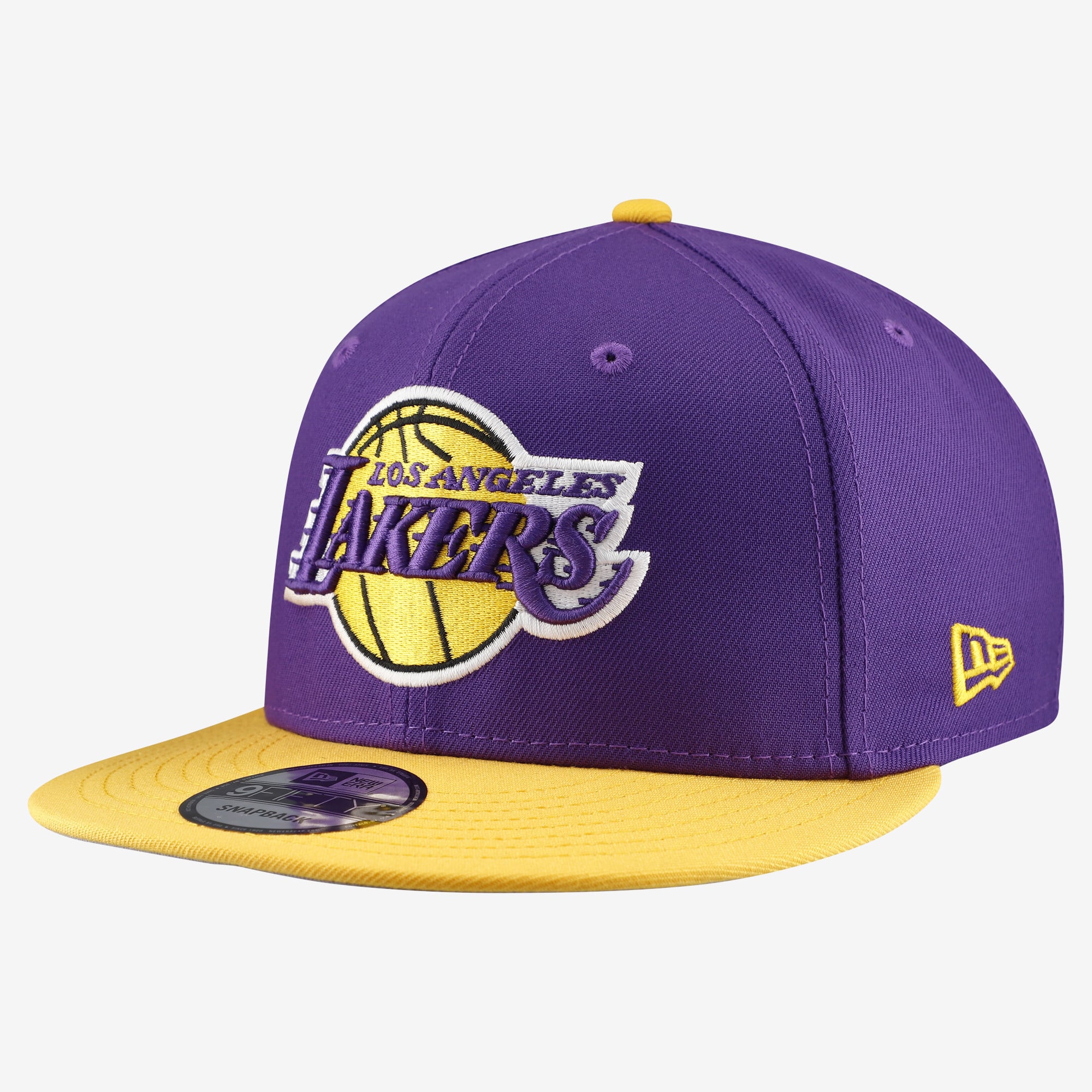 Men's New Era  Purple Los Angeles Lakers Two-Tone 9FIFTY Snapback Hat