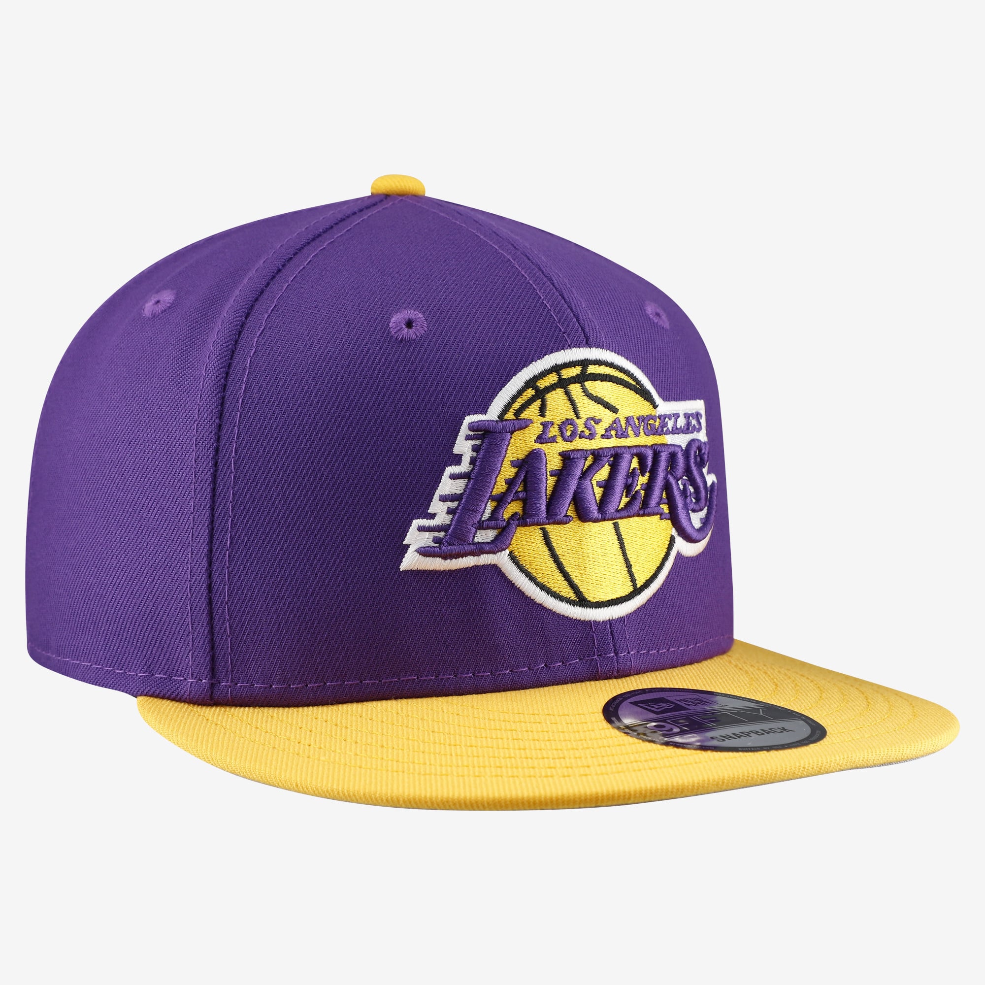 Men's New Era  Purple Los Angeles Lakers Two-Tone 9FIFTY Snapback Hat