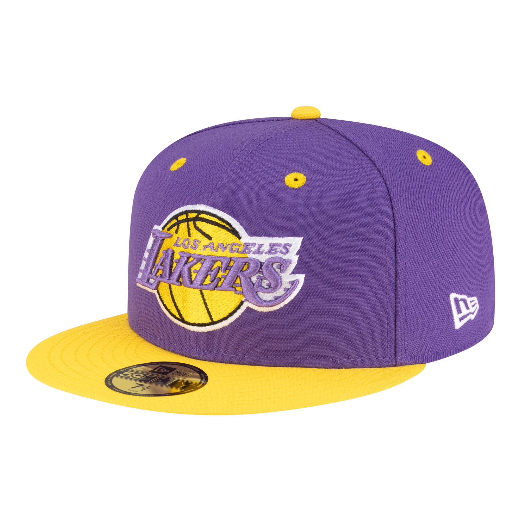 Men's Los Angeles Lakers New Era Purple/Gold 80s Throwback 59FIFTY Fitted Hat
