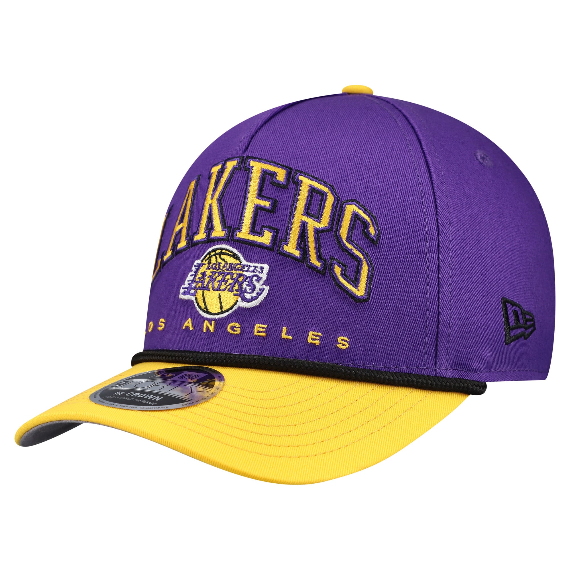Men's New Era Purple/Gold Los Angeles Lakers Arch 9FORTY M-Crown A-Frame Adjustable Hat