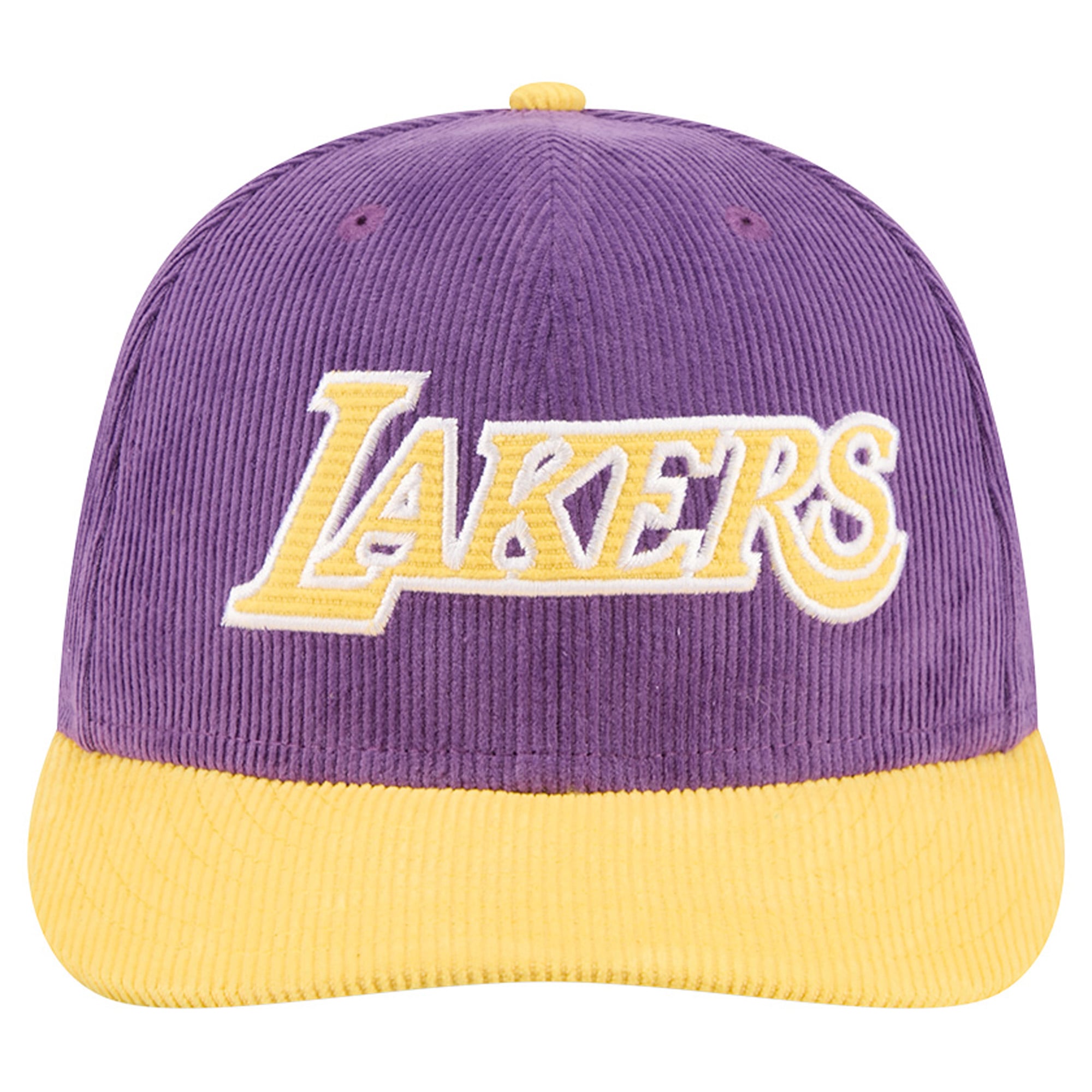 Casquette snapback New Era 9FIFTY en velours côtelé violet et or Los Angeles Lakers pour homme