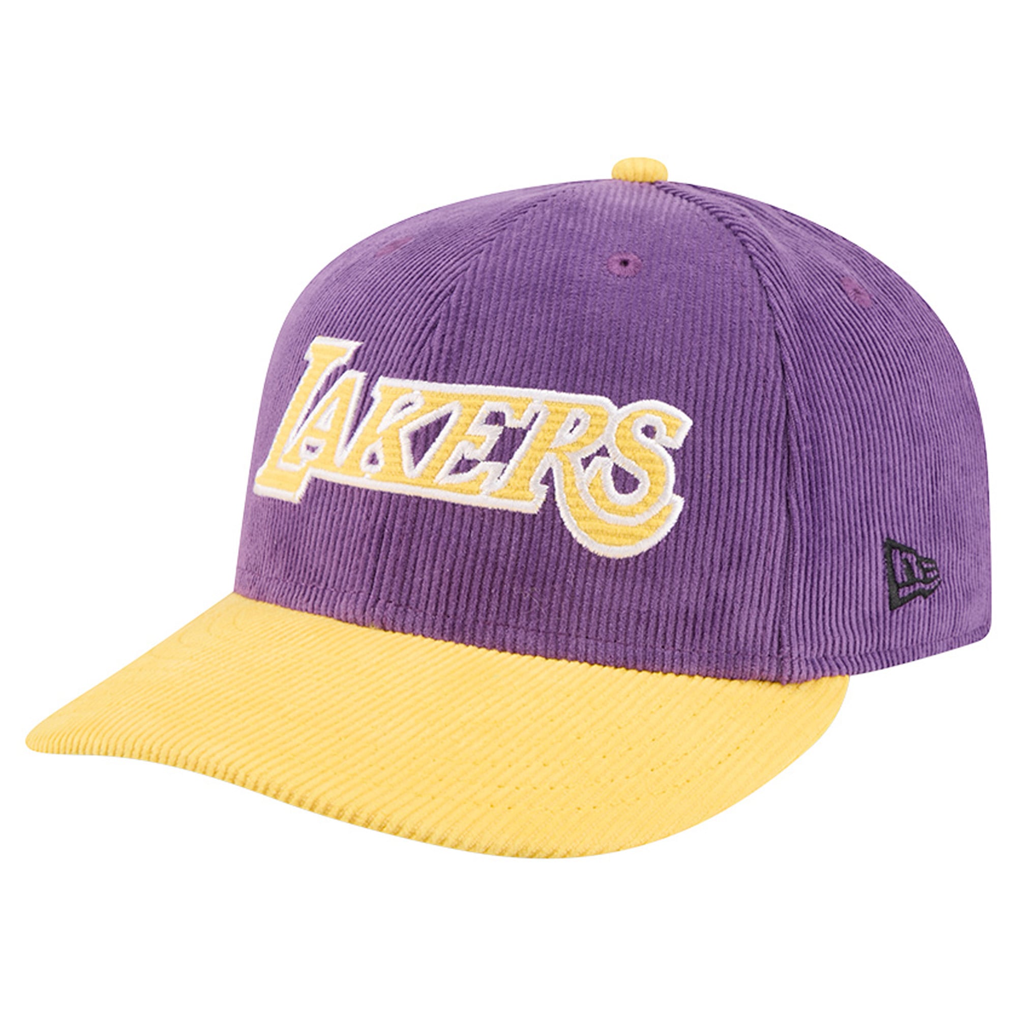 Casquette snapback New Era 9FIFTY en velours côtelé violet et or Los Angeles Lakers pour homme