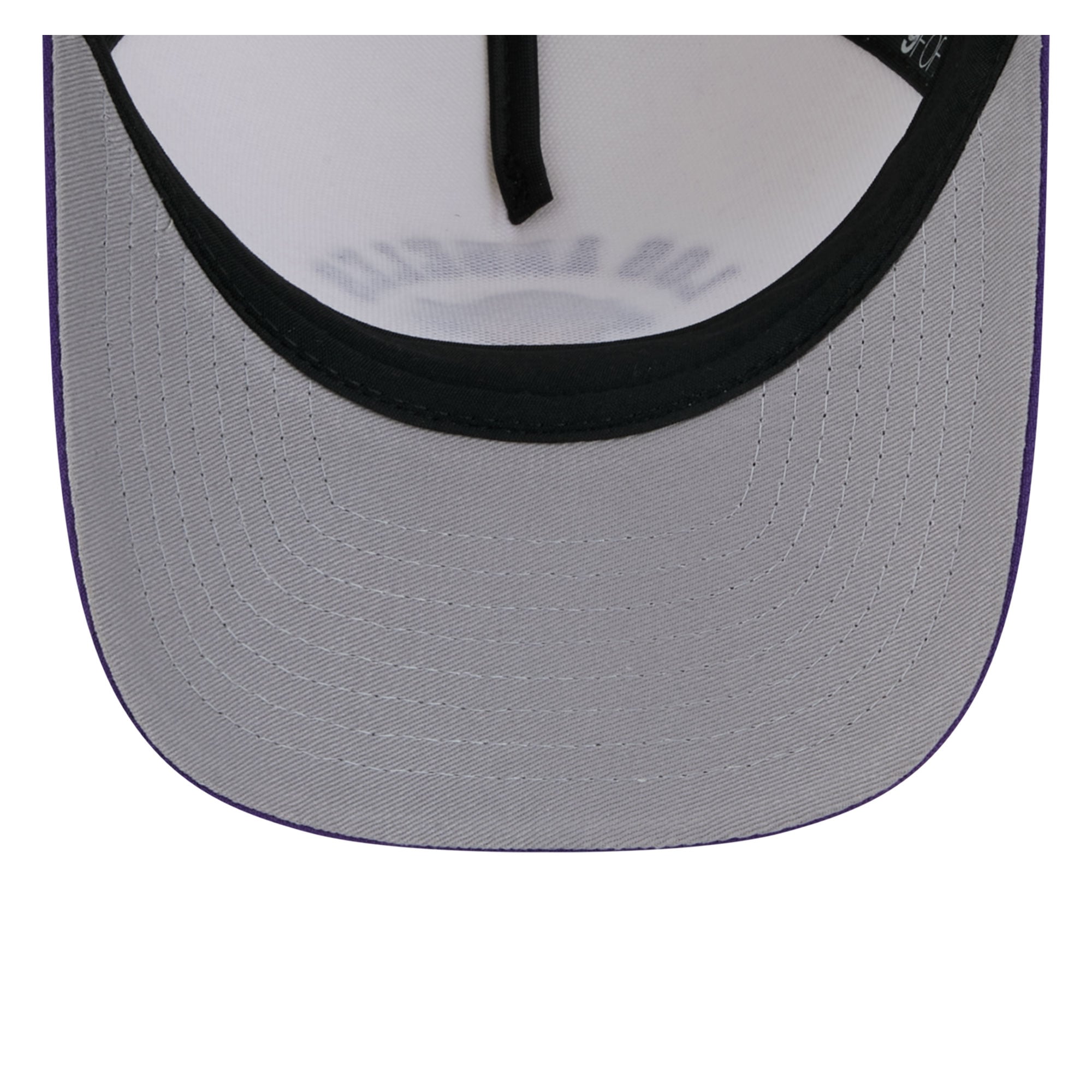 Casquette ajustable New Era pour homme, violette et blanche, Los Angeles Lakers Arch 9FORTY, modèle A-Frame M-Crown