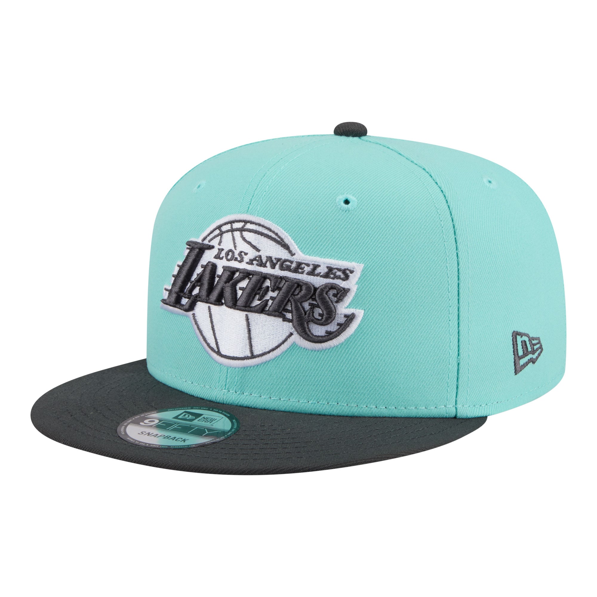Men's Los Angeles Lakers New Era Turquoise/Charcoal Color Pack Two-Tone 9FIFTY Snapback Hat