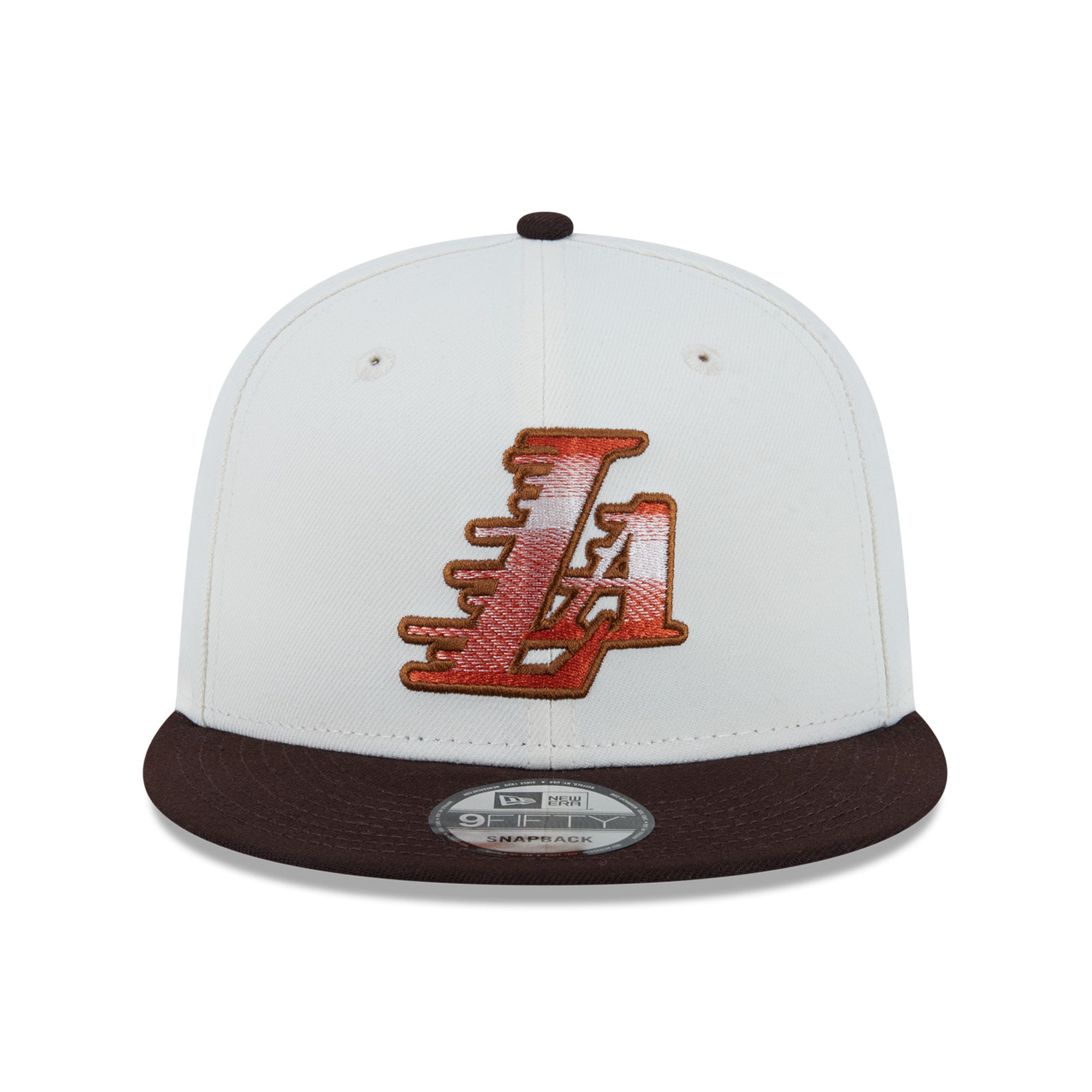 Casquette snapback New Era 9FIFTY blanche Los Angeles Lakers Pumpkin Spice pour homme