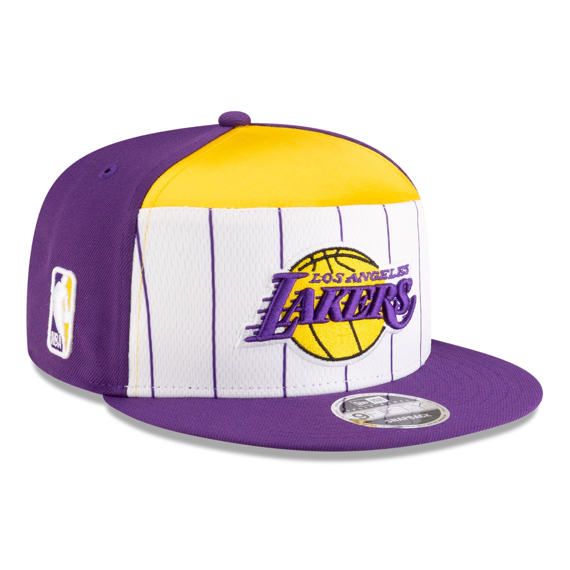 Men's New Era White/Purple Los Angeles Lakers 2025 NBA Tip Off Split Panel 9FIFTY Snapback Hat