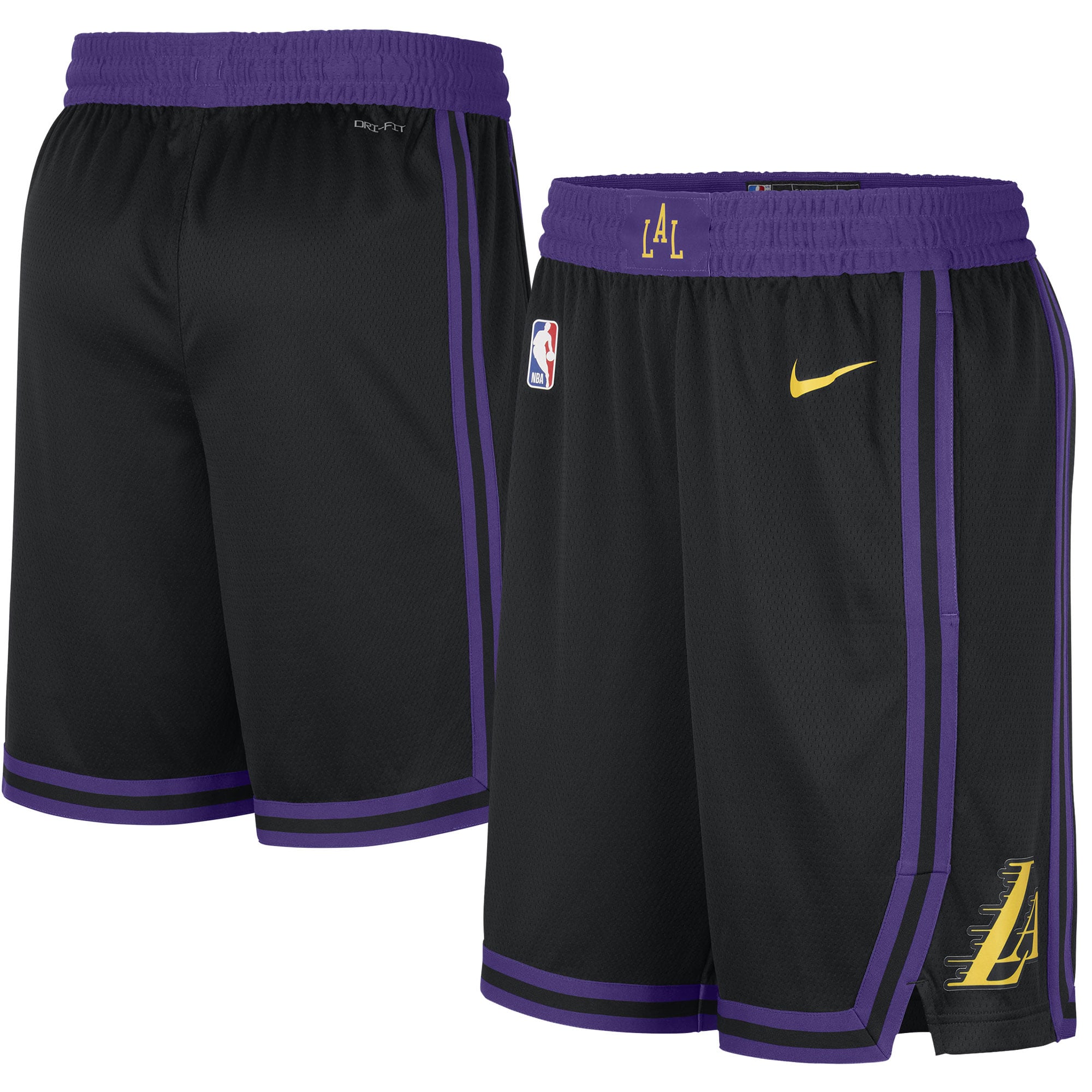 Men's Nike Black Los Angeles Lakers 2023/24 City Edition Swingman Shorts