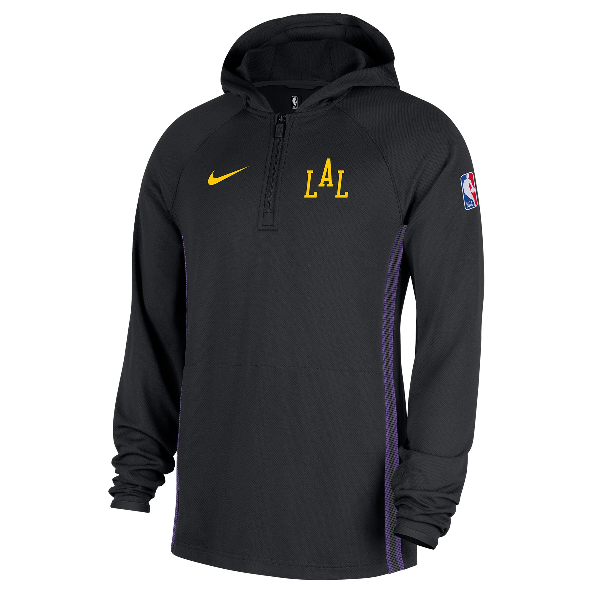 Men's Nike  Black Los Angeles Lakers 2025/26 City Edition Remix Authentic On-Court Quarter-Zip Dri-FIT Hooded Jacket