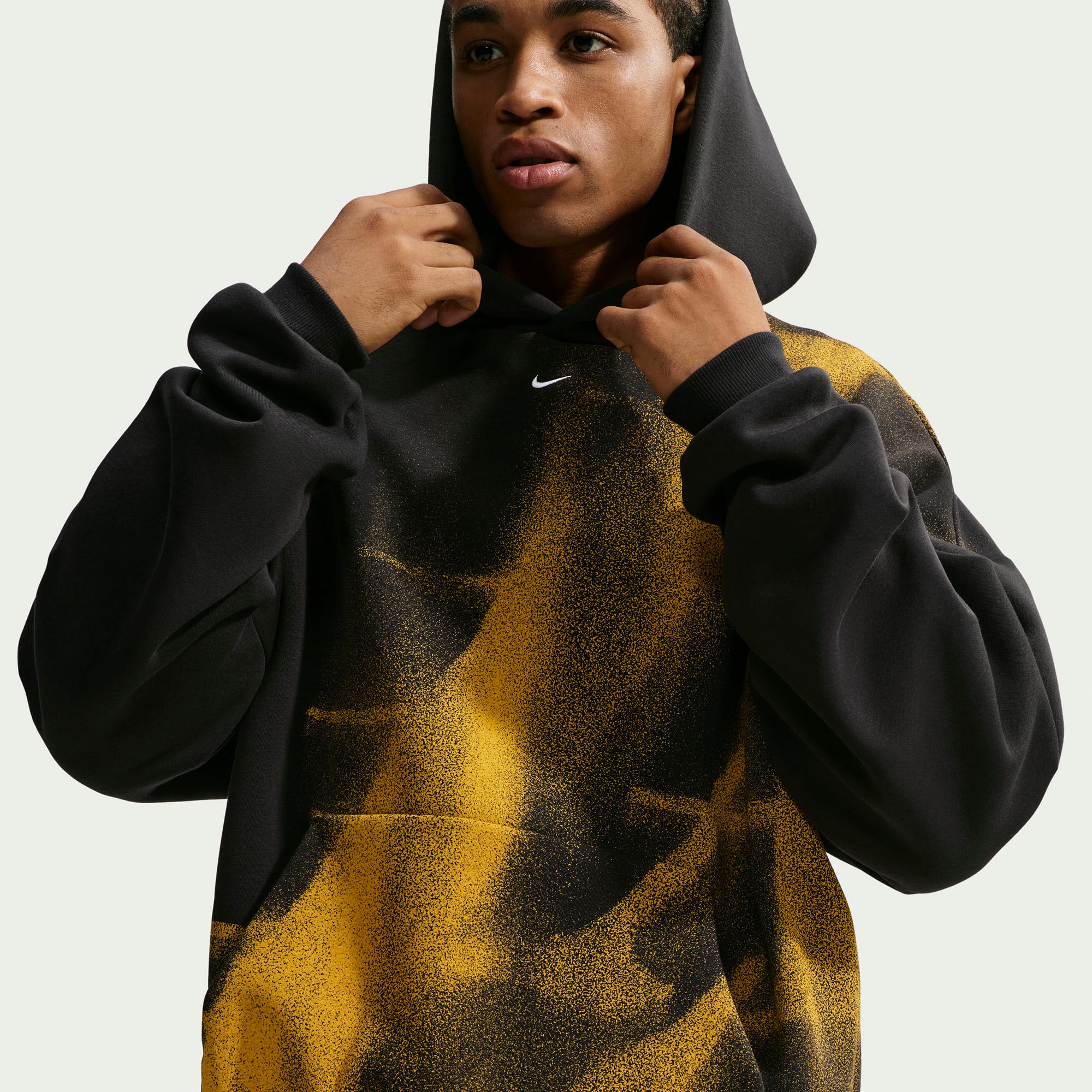 Sweat à capuche Nike noir Los Angeles Lakers 2026 Standard Issue Practice Icon Fleece pour homme