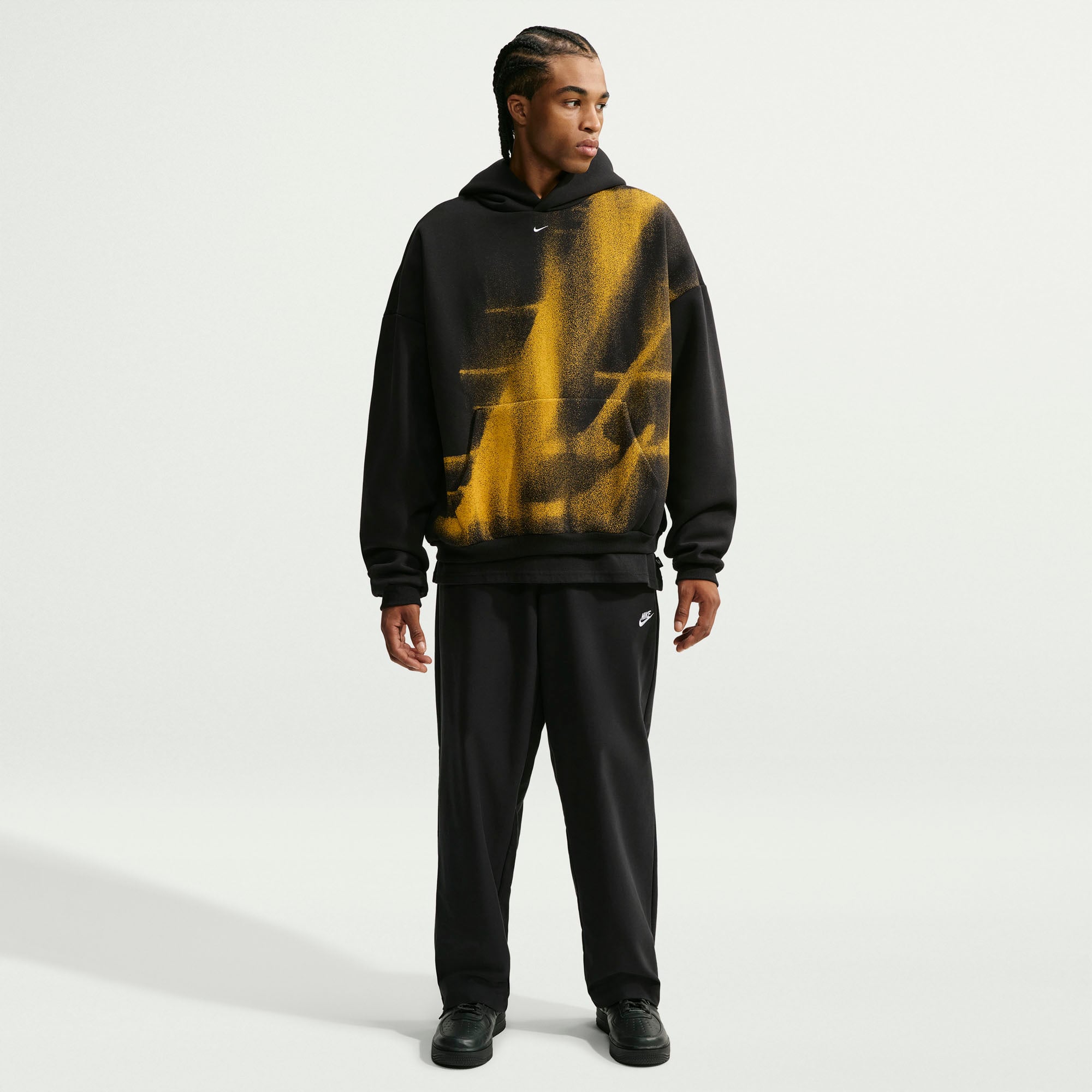 Sweat à capuche Nike noir Los Angeles Lakers 2026 Standard Issue Practice Icon Fleece pour homme
