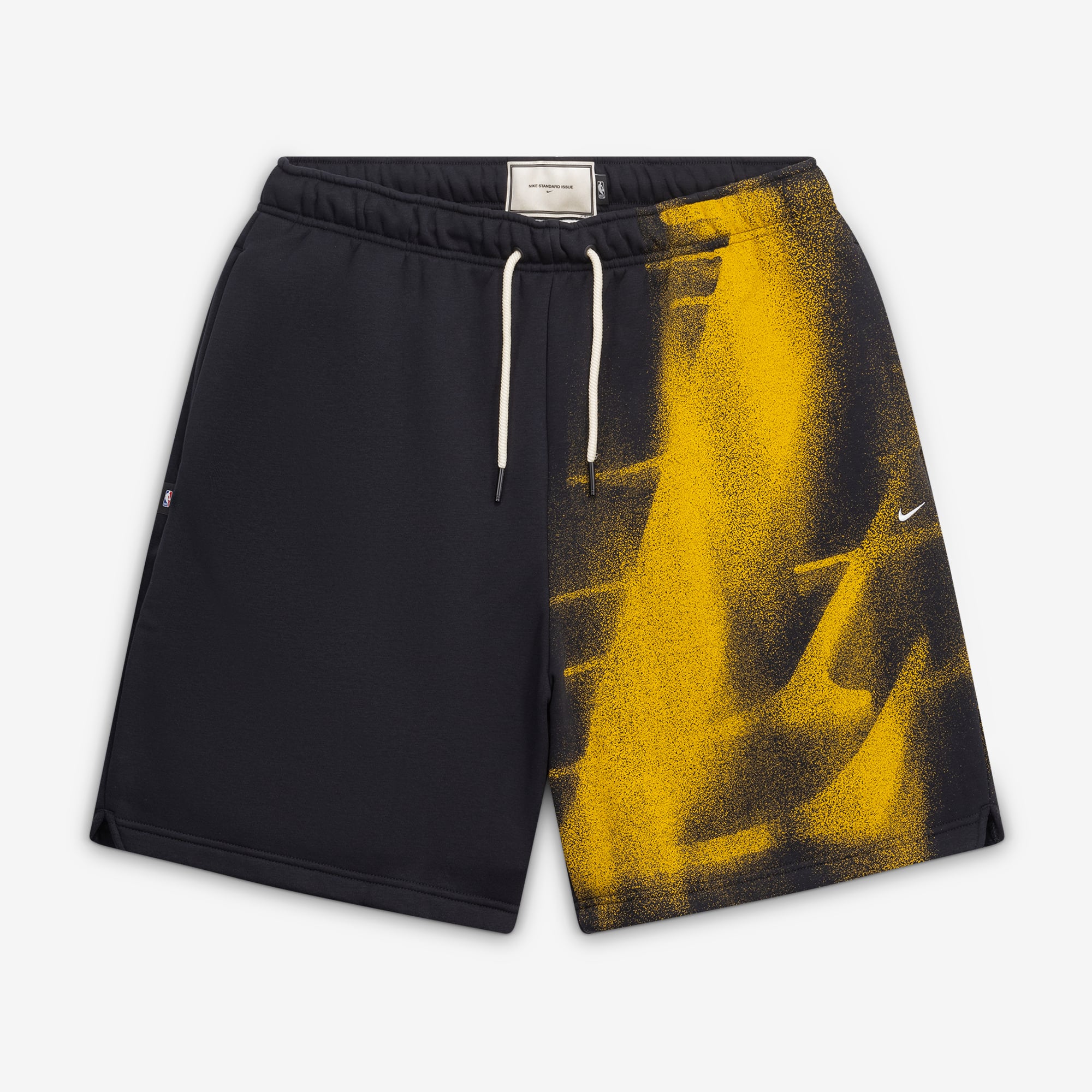 Short de sport Nike Icon en polaire noire Los Angeles Lakers 2026 Standard Issue pour homme