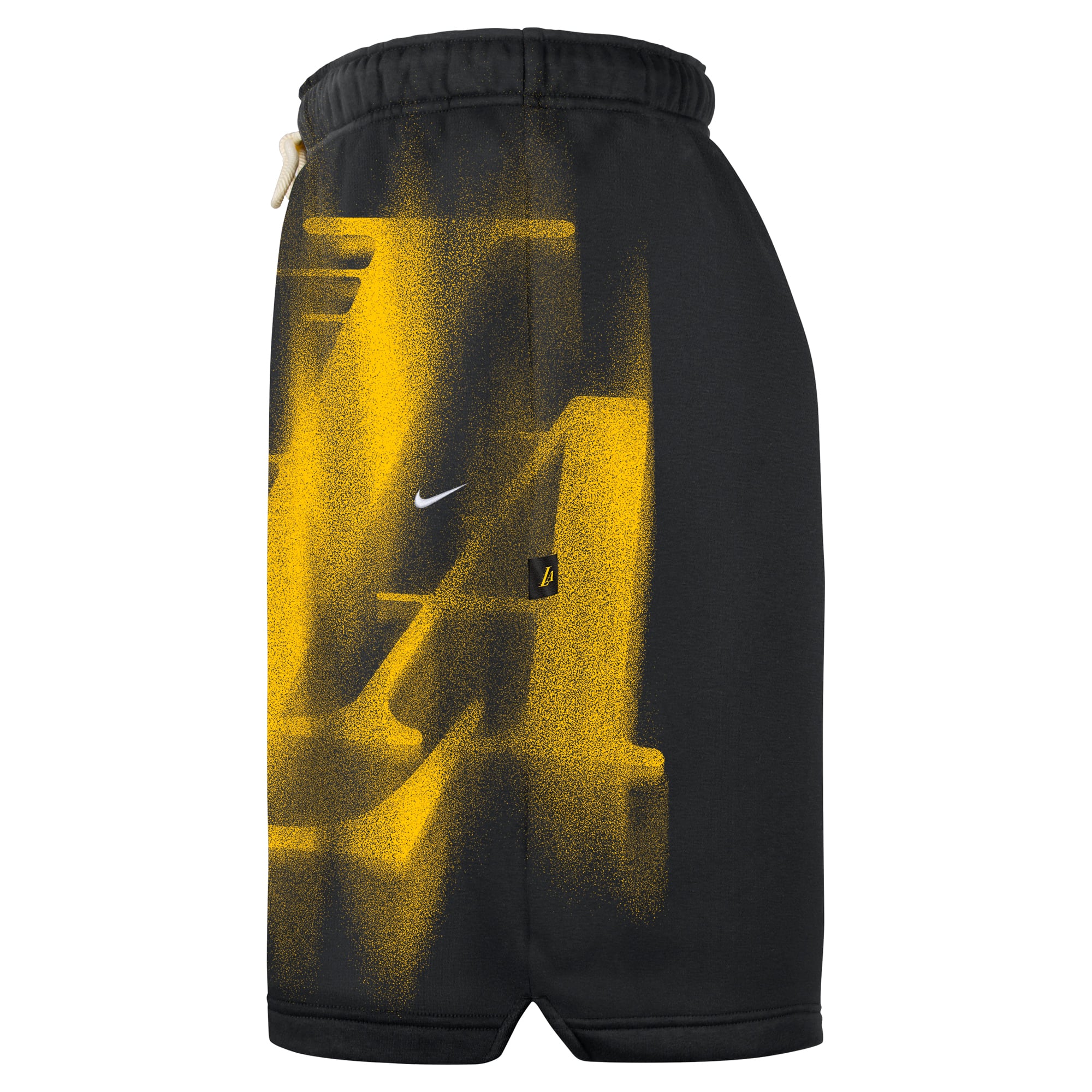 Short de sport Nike Icon en polaire noire Los Angeles Lakers 2026 Standard Issue pour homme