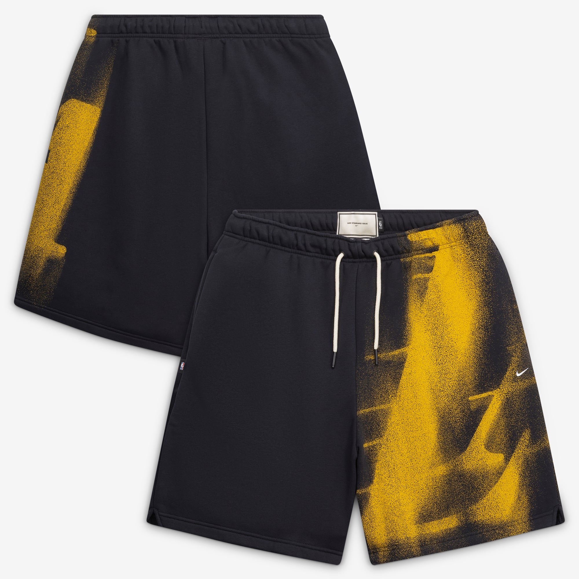 Short de sport Nike Icon en polaire noire Los Angeles Lakers 2026 Standard Issue pour homme