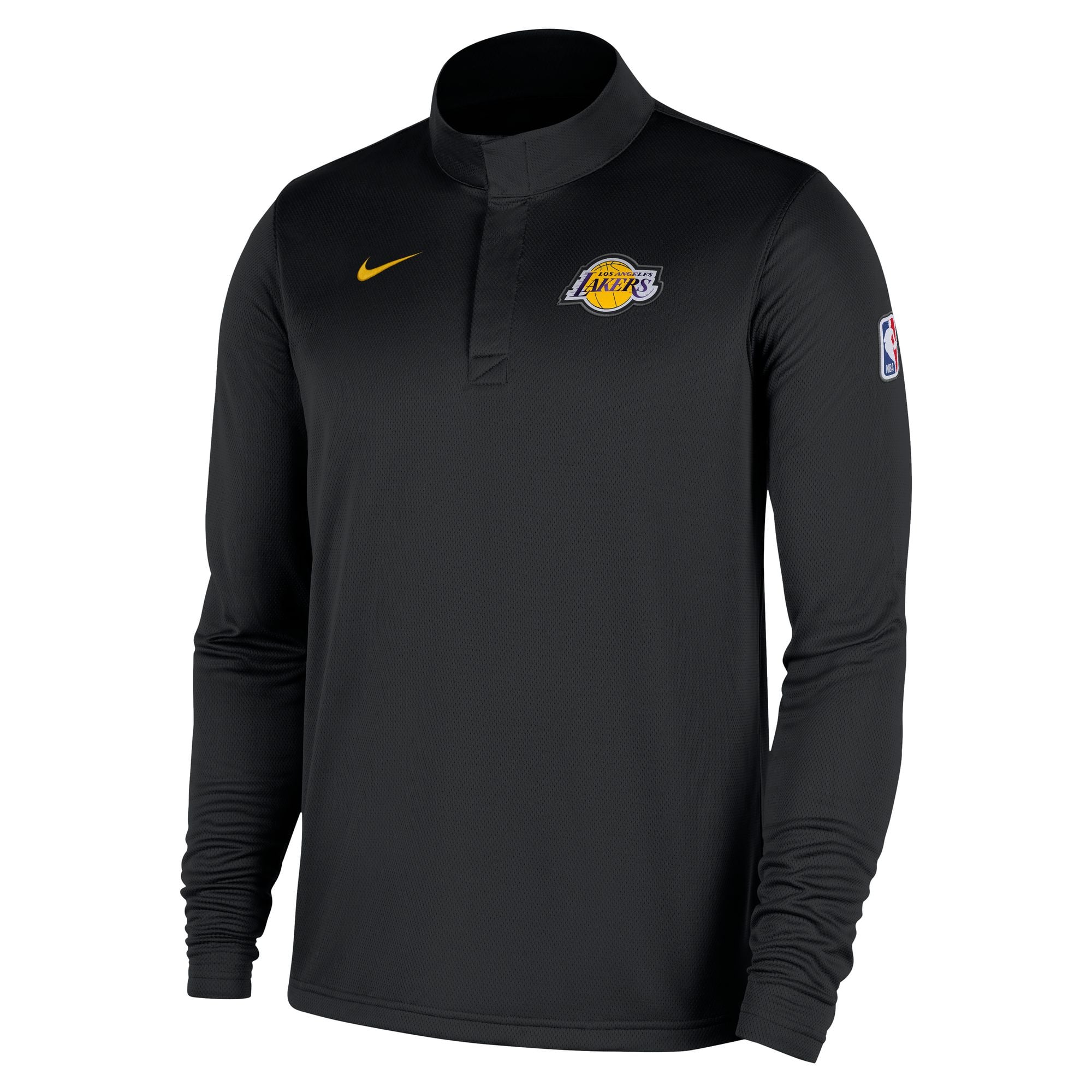 Men's Nike Black Los Angeles Lakers Authentic Coaches Quarter-Zip Dri-FIT Top