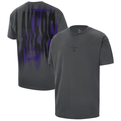 Los Angeles Lakers Nike 2026 Standard Issue Pre-Game Max 90 T-Shirt - Charcoal