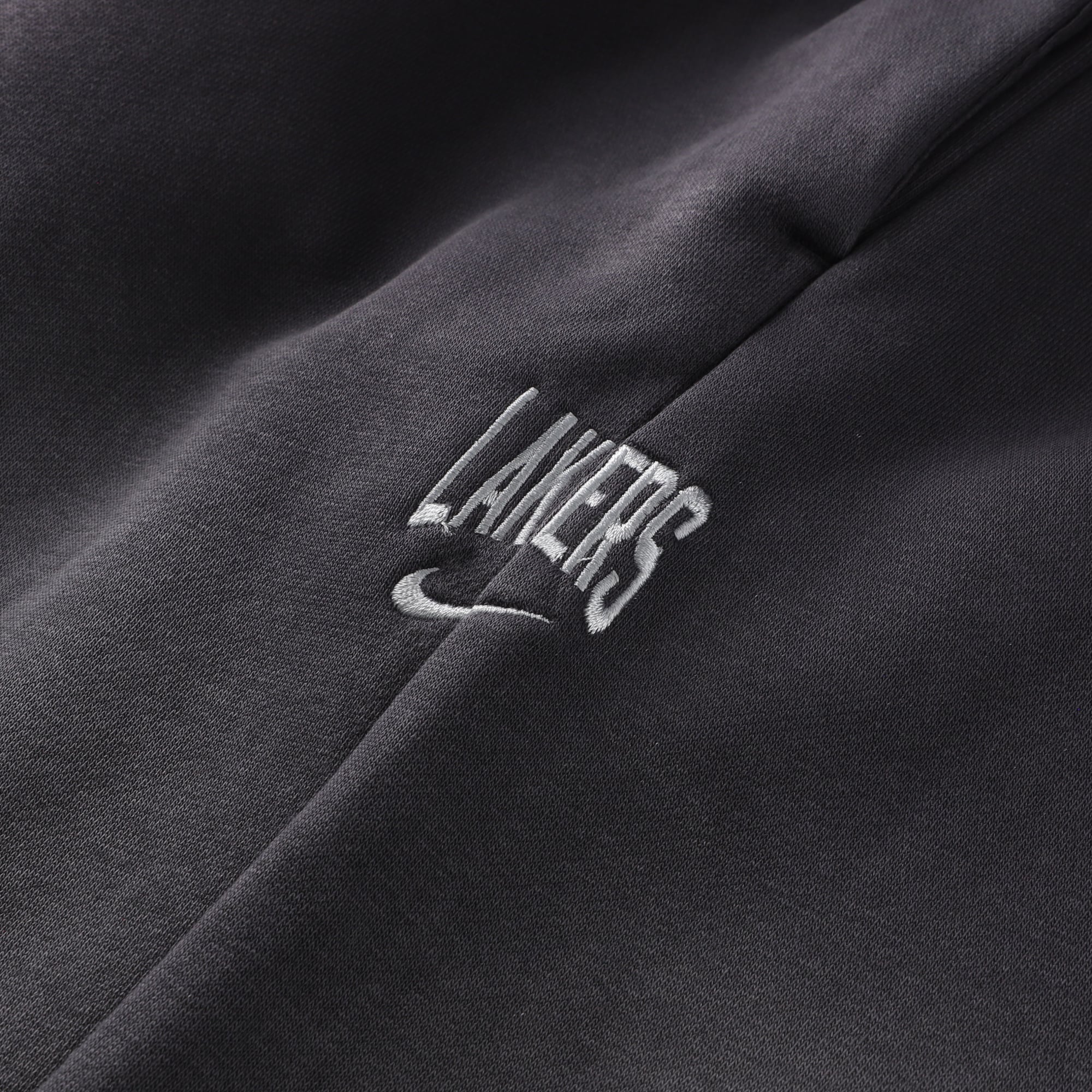 Pantalon de voyage en molleton lavé Nike Lakers anthracite pour homme, édition standard 2026, Los Angeles Lakers.