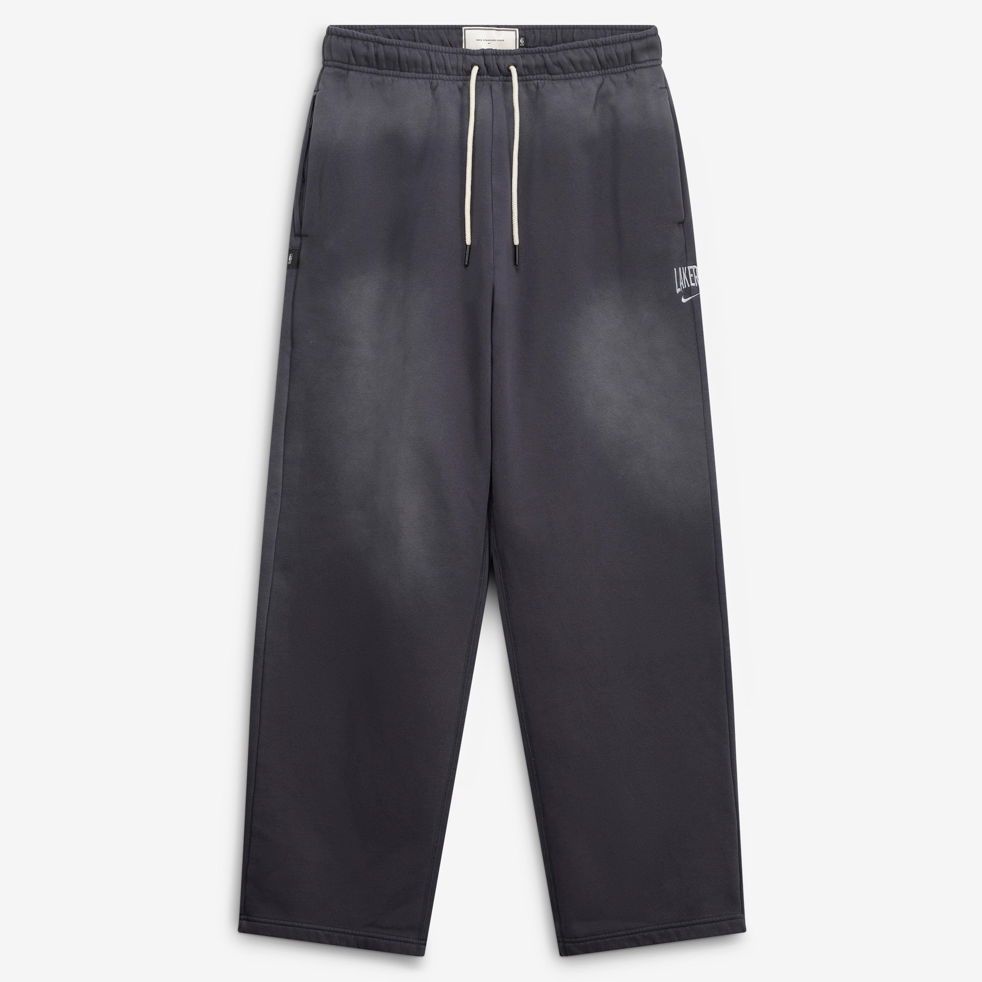 Pantalon de voyage en molleton lavé Nike Lakers anthracite pour homme, édition standard 2026, Los Angeles Lakers.