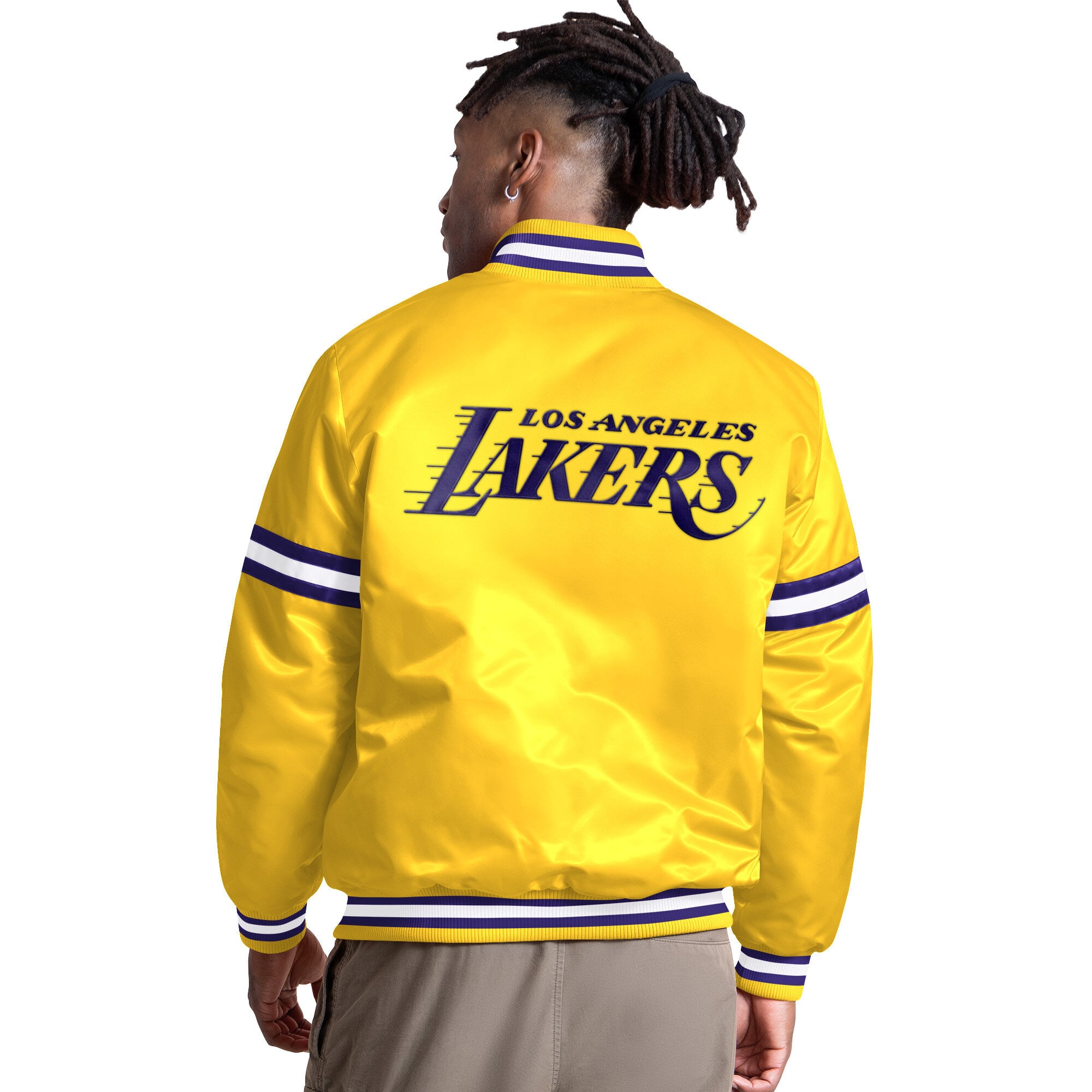 Veste universitaire Starter Gold Los Angeles Lakers Courtside II à boutons-pression pour homme