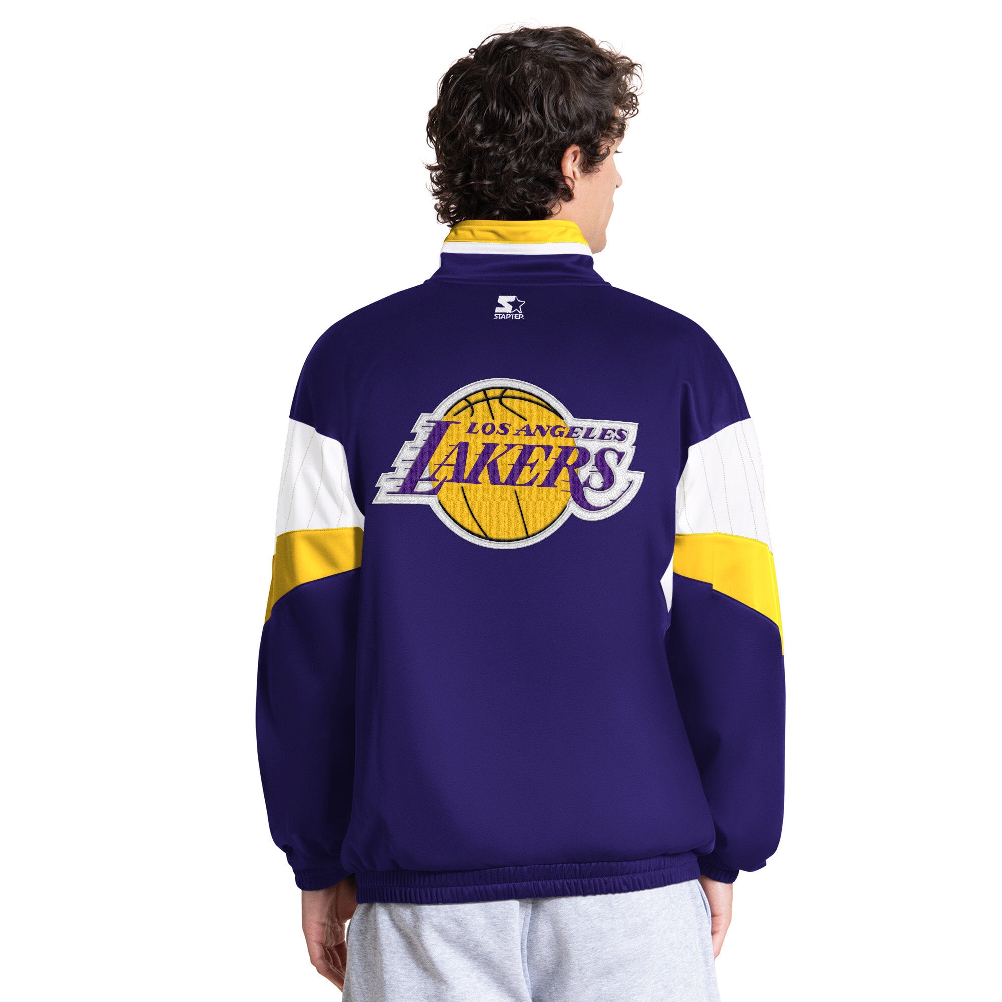 Veste de survêtement zippée intégrale Starter violette Los Angeles Lakers Legacy pour homme