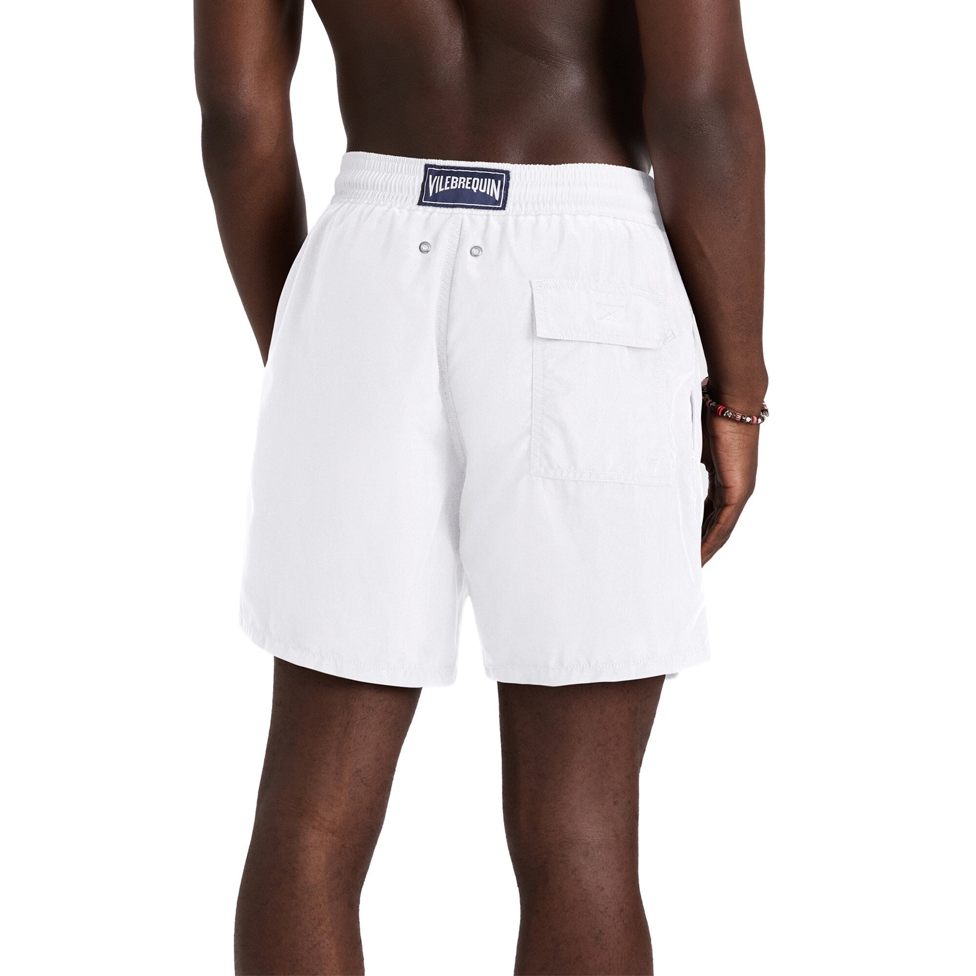 Maillot de bain Vilebrequin pour homme, modèle G-III, blanc, Los Angeles Lakers, couleur unie