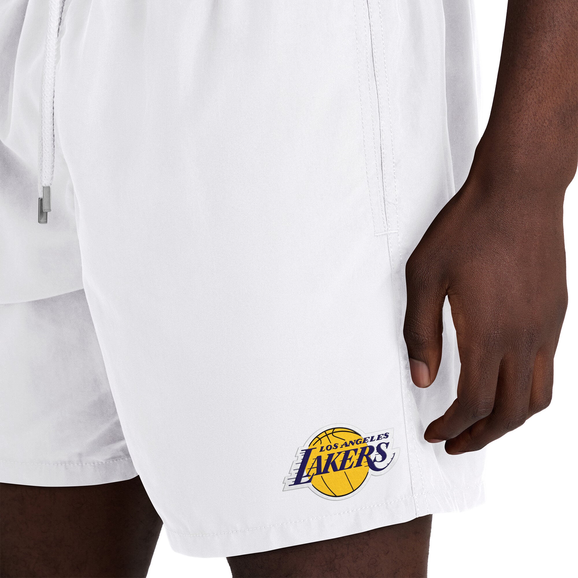 Maillot de bain Vilebrequin pour homme, modèle G-III, blanc, Los Angeles Lakers, couleur unie