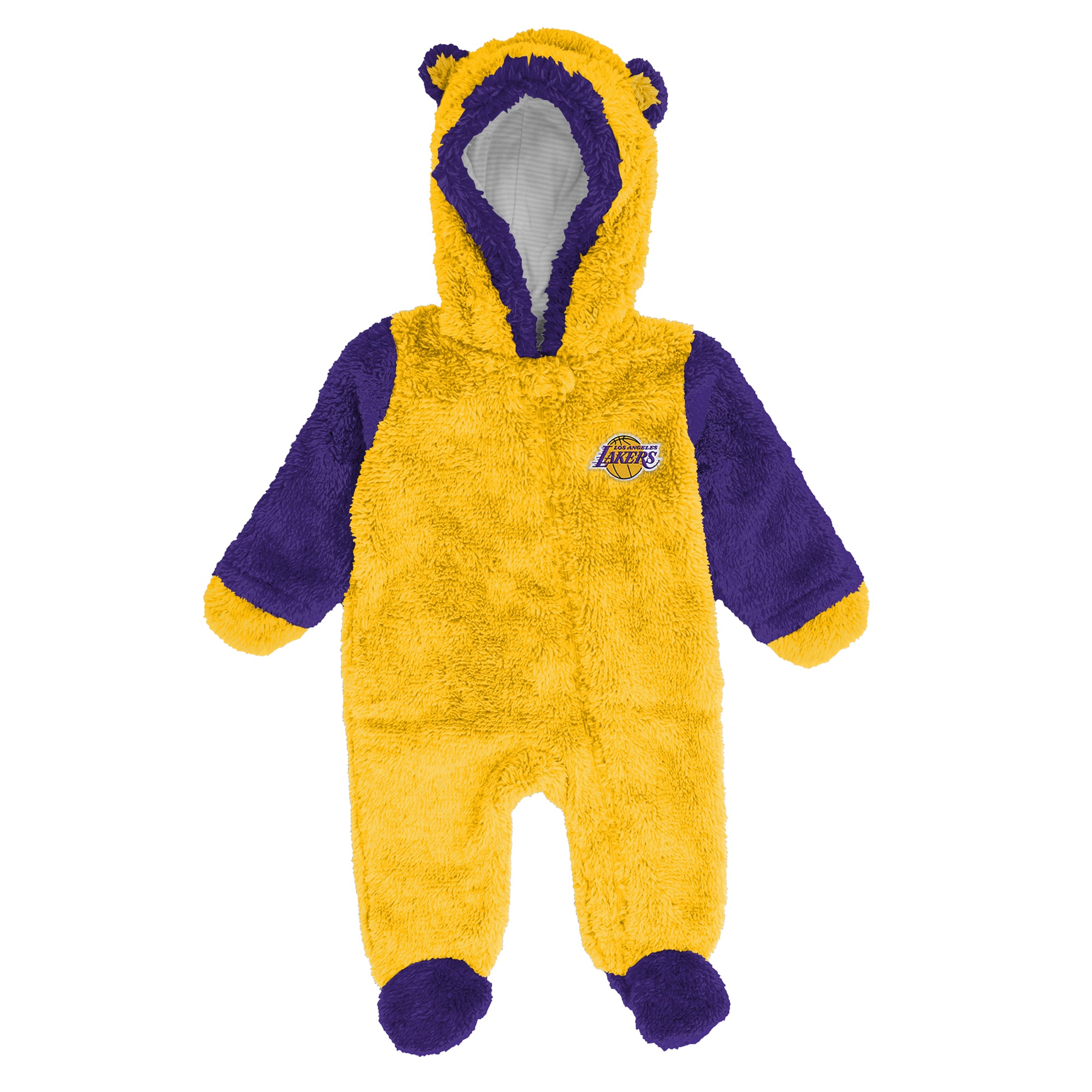 Combinaison pyjama polaire zippée Outerstuff Gold Los Angeles Lakers pour nouveau-né et nourrisson